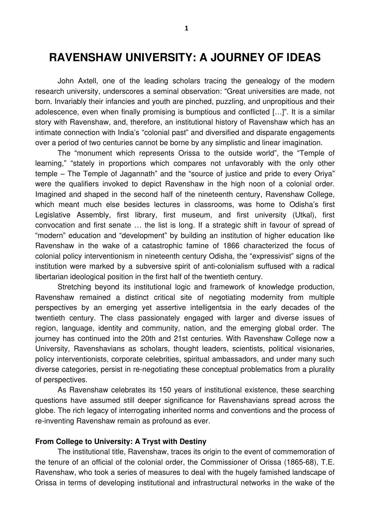 Ravenshaw University, Cuttack ADMISSION PROSPECTUS -2021-22 - Page 4