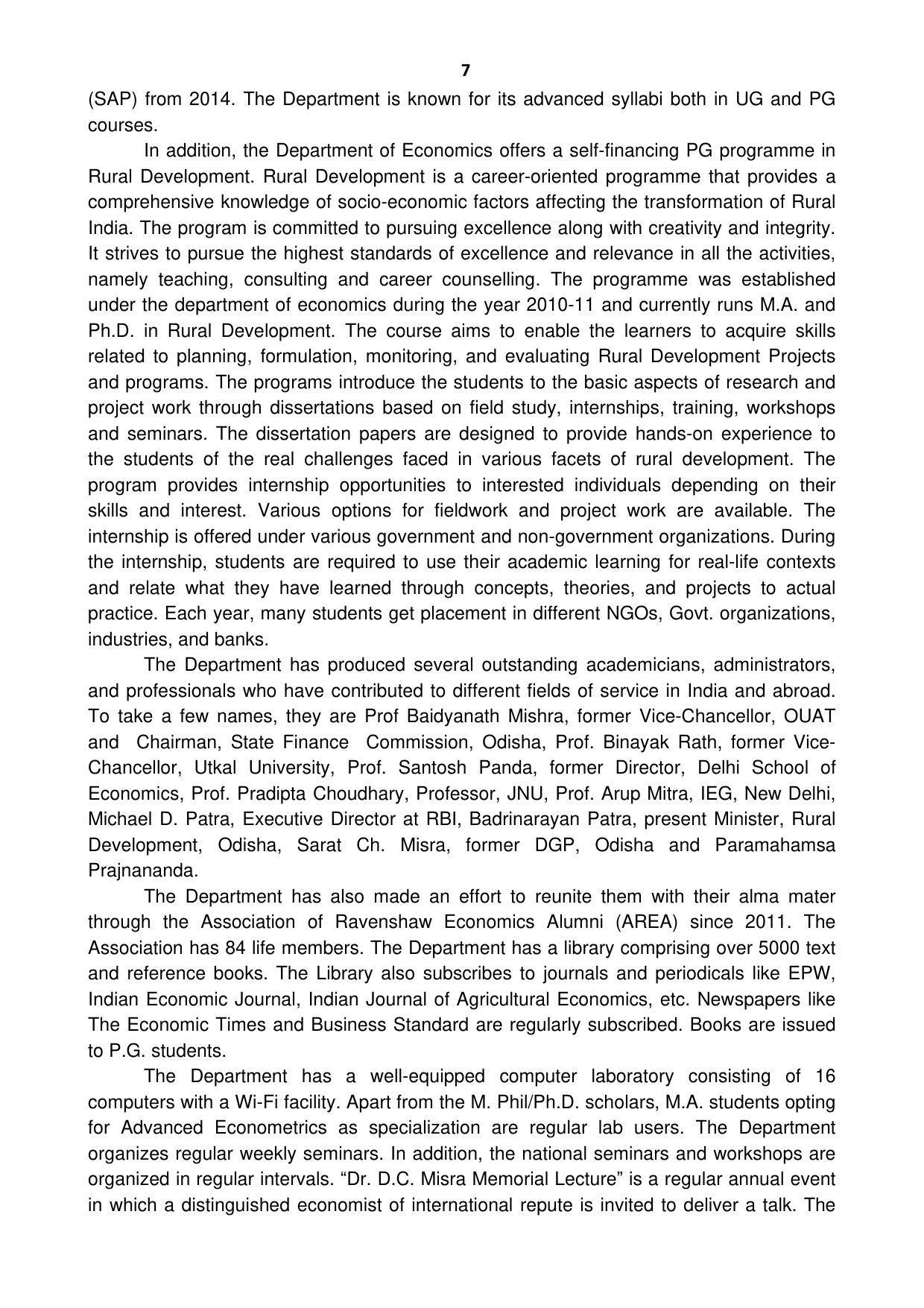 Ravenshaw University, Cuttack ADMISSION PROSPECTUS -2021-22 - Page 10