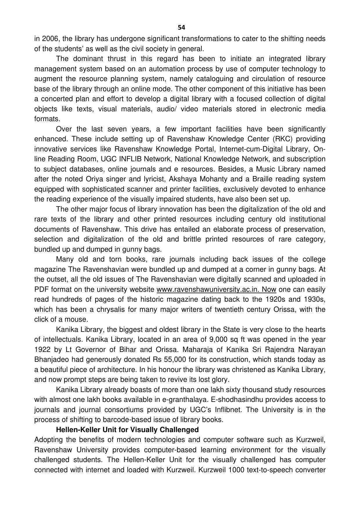 Ravenshaw University, Cuttack ADMISSION PROSPECTUS -2021-22 - Page 57