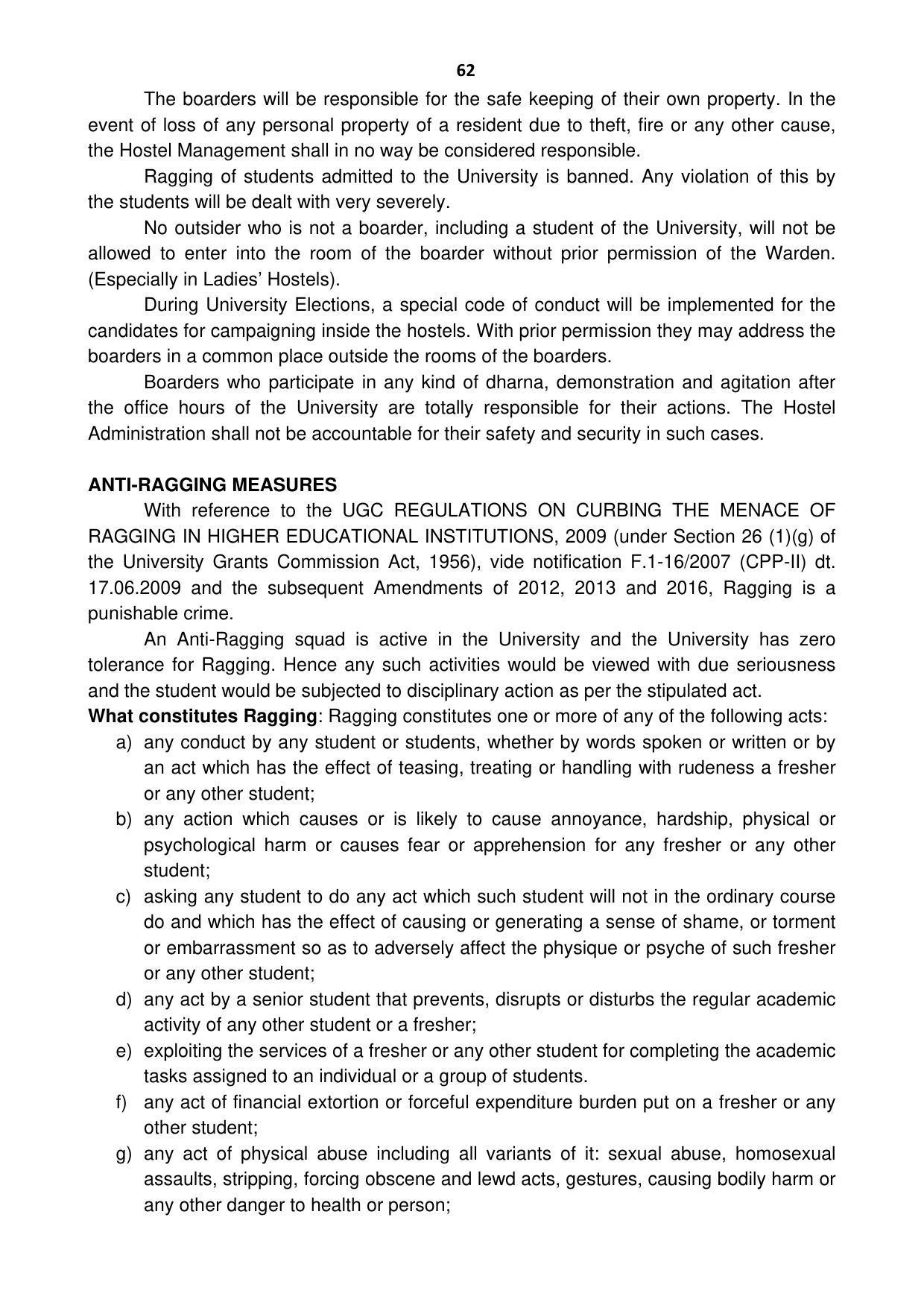 Ravenshaw University, Cuttack ADMISSION PROSPECTUS -2021-22 - Page 65