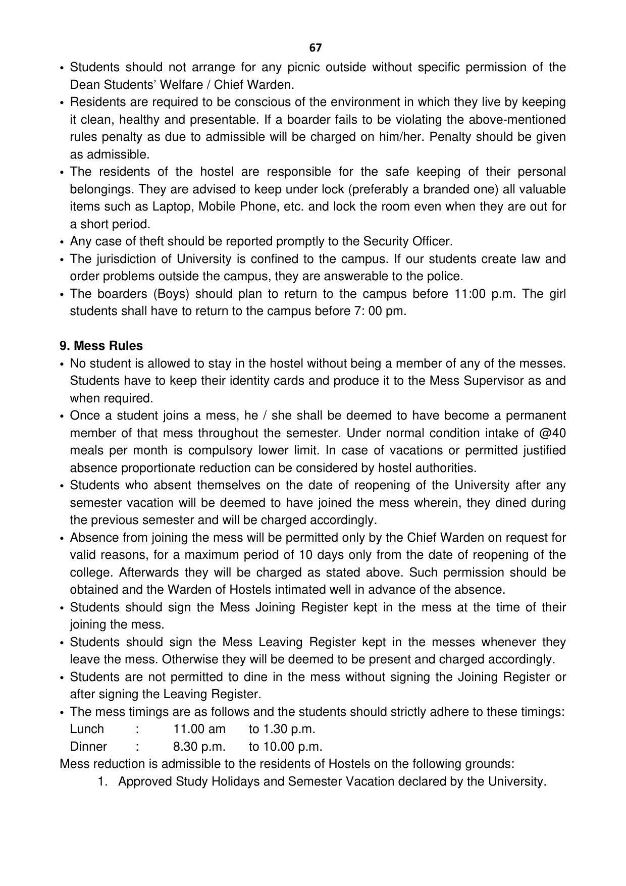 Ravenshaw University, Cuttack ADMISSION PROSPECTUS -2021-22 - Page 70