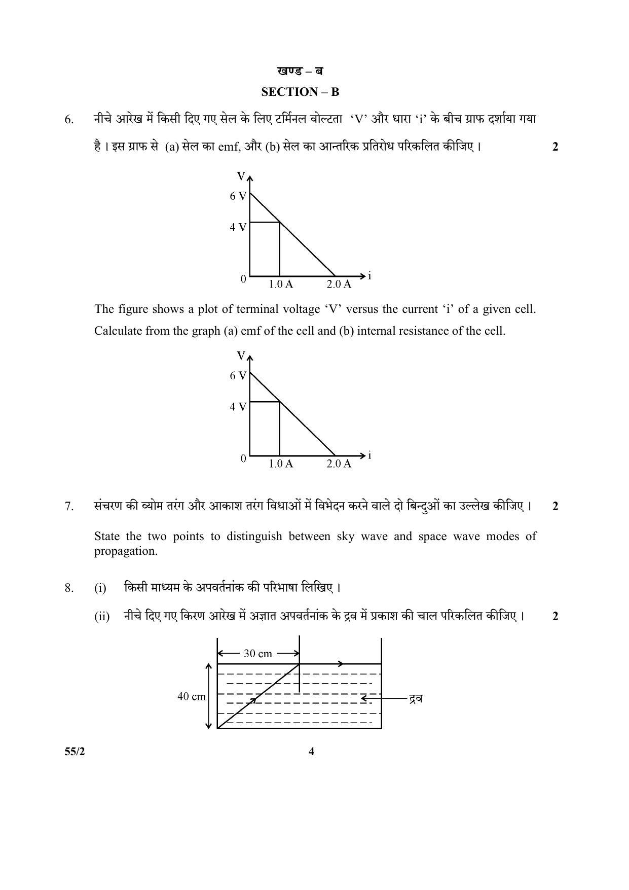 CBSE Class 12 55-2 (Physics) 2017-comptt Question Paper - Page 4