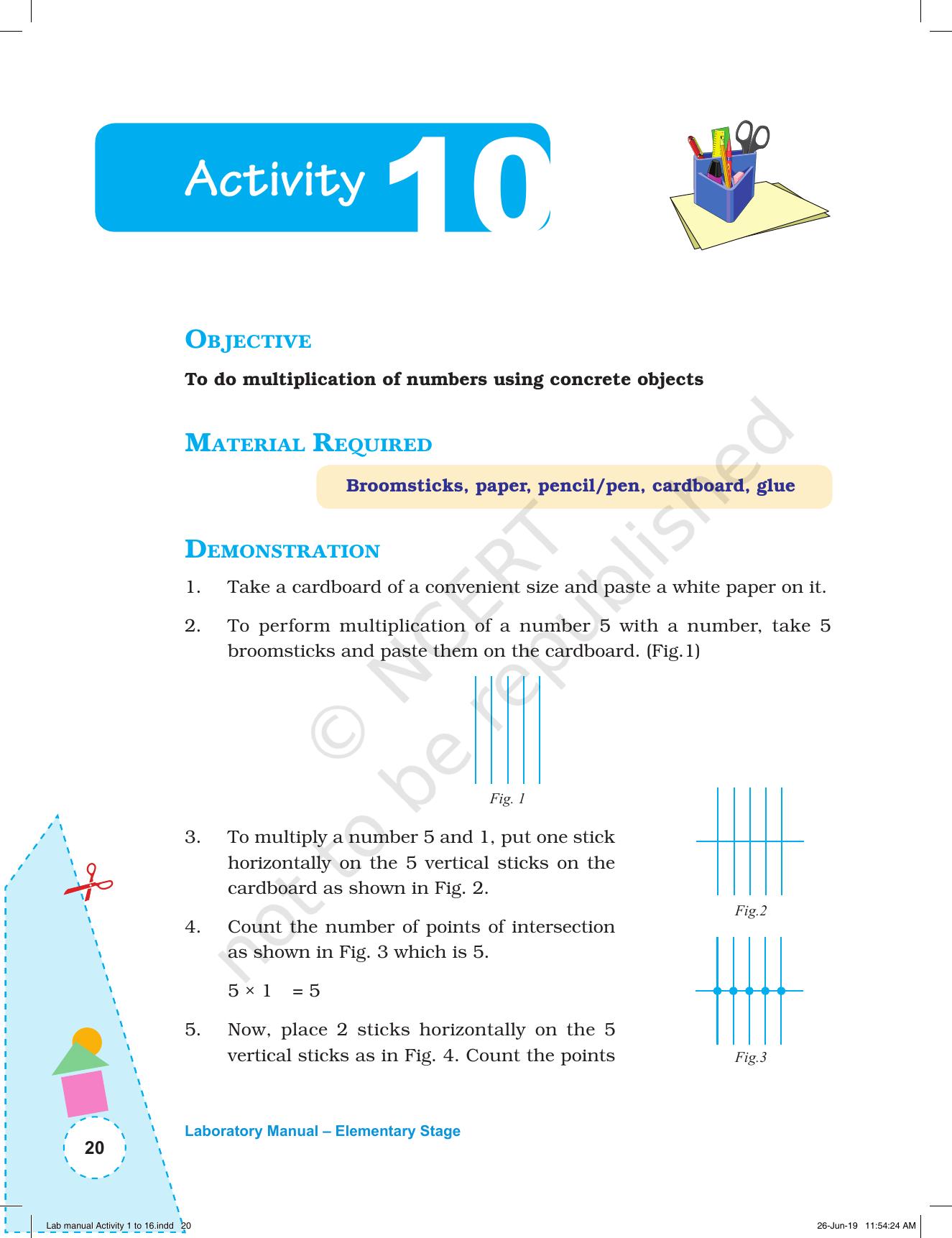 NCERT Laboratory Manuals for Class I to V: Mathematics - Activities for I to V (1 - 16) - Page 20