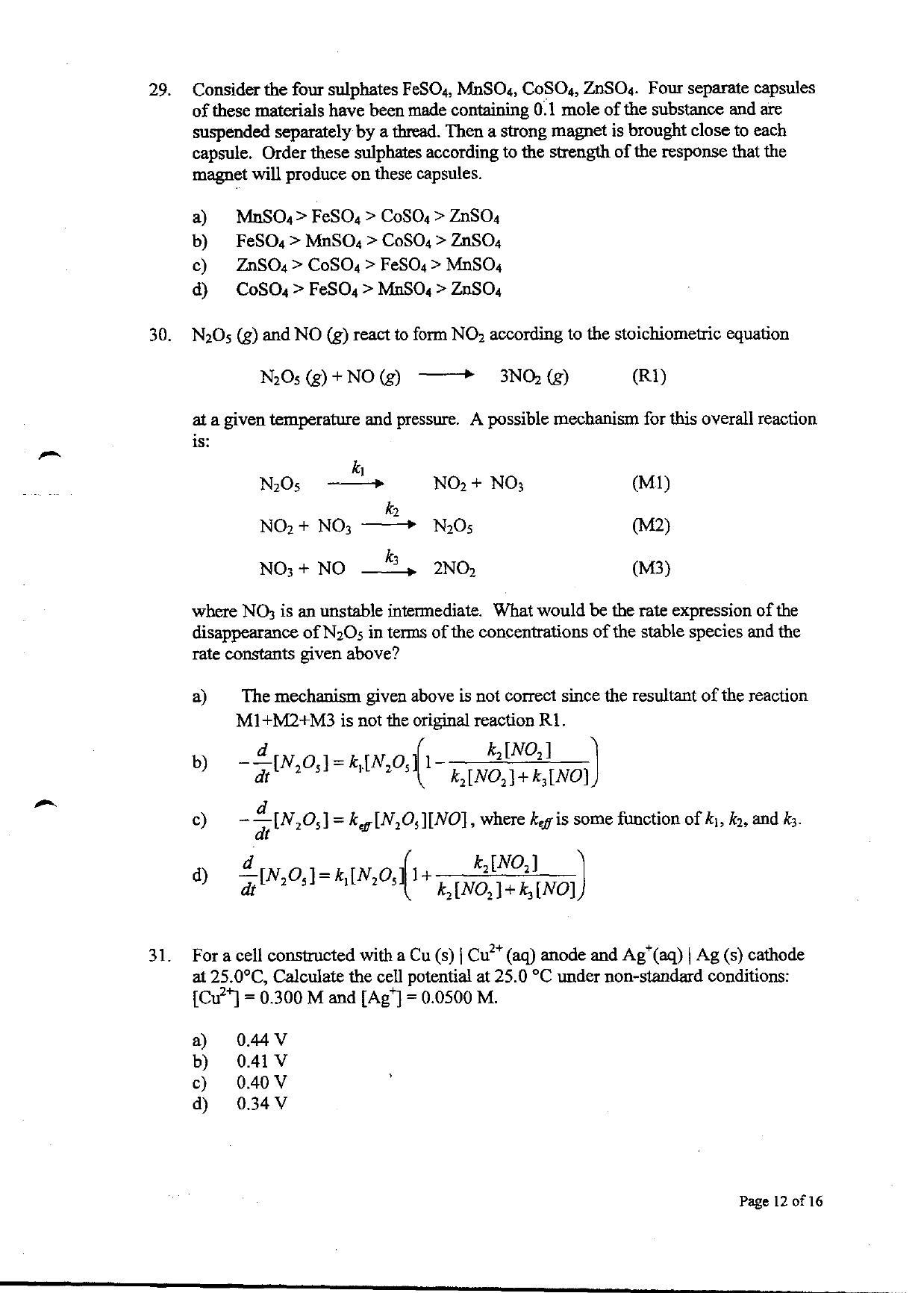 TIFR GS 2010 Chemistry Question Paper - Page 12
