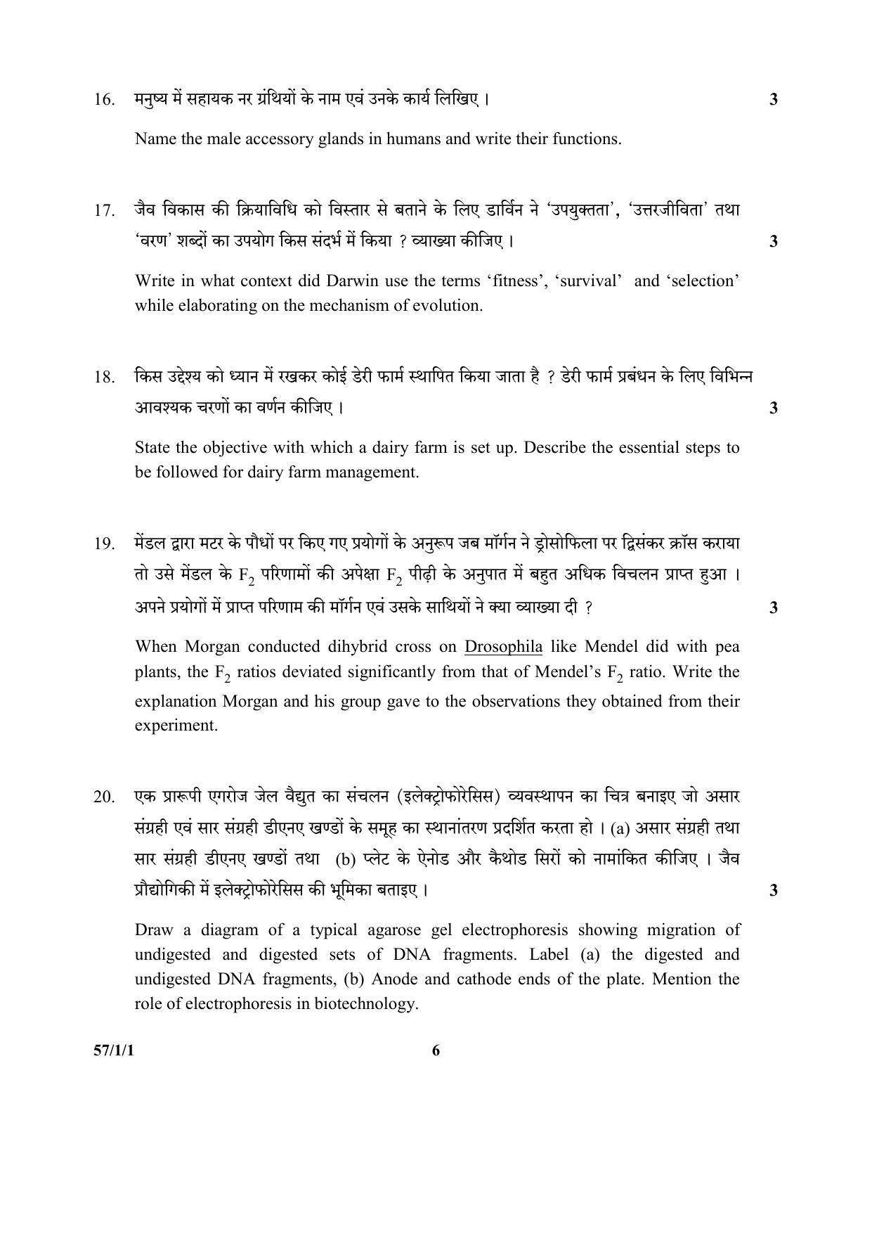 CBSE Class 12 57-1-1 (Biology) 2017-comptt Question Paper - Page 6