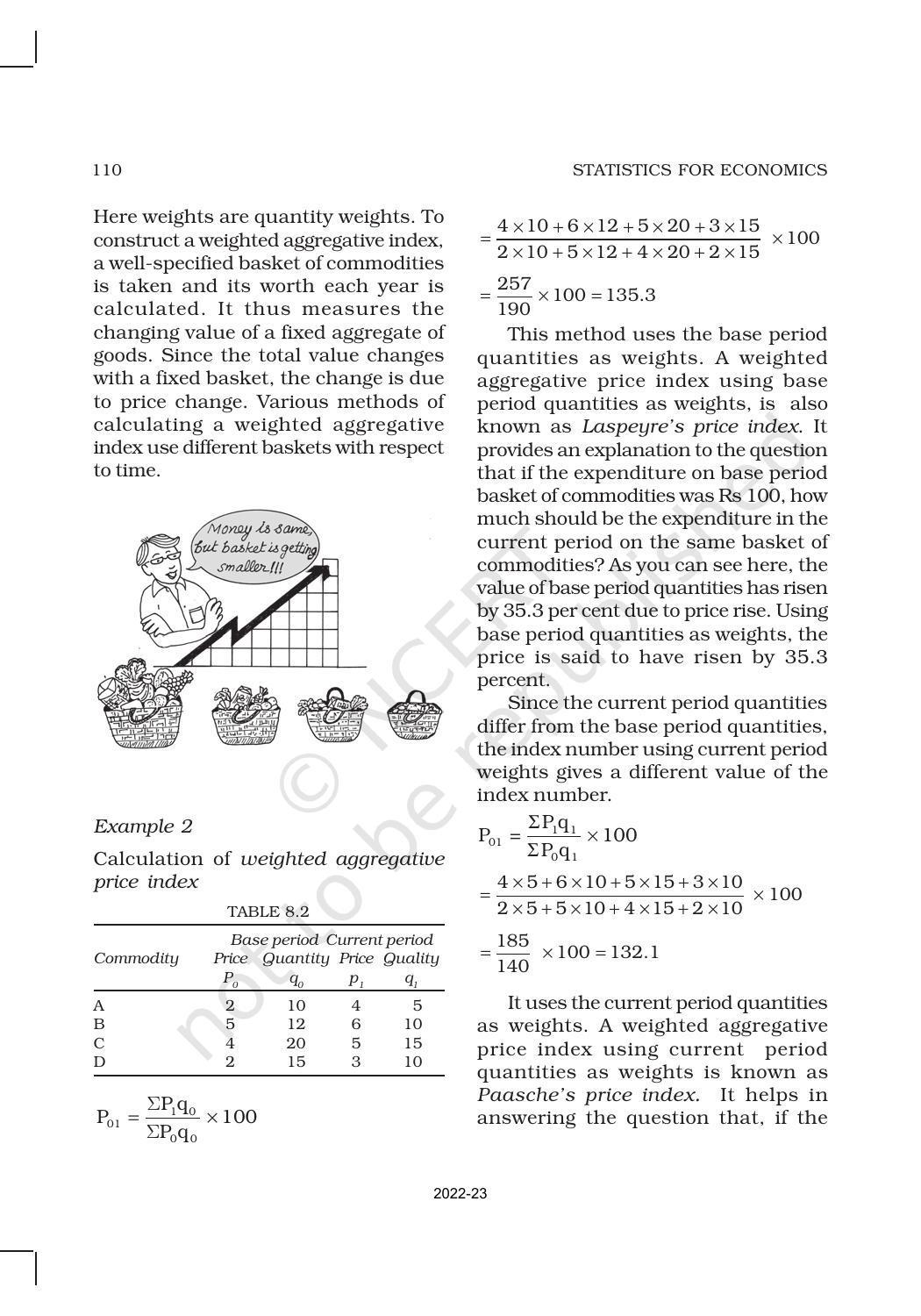 NCERT Book for Class 11 Economics (Statistic Economics) Chapter 8 Index Numbers - Page 4