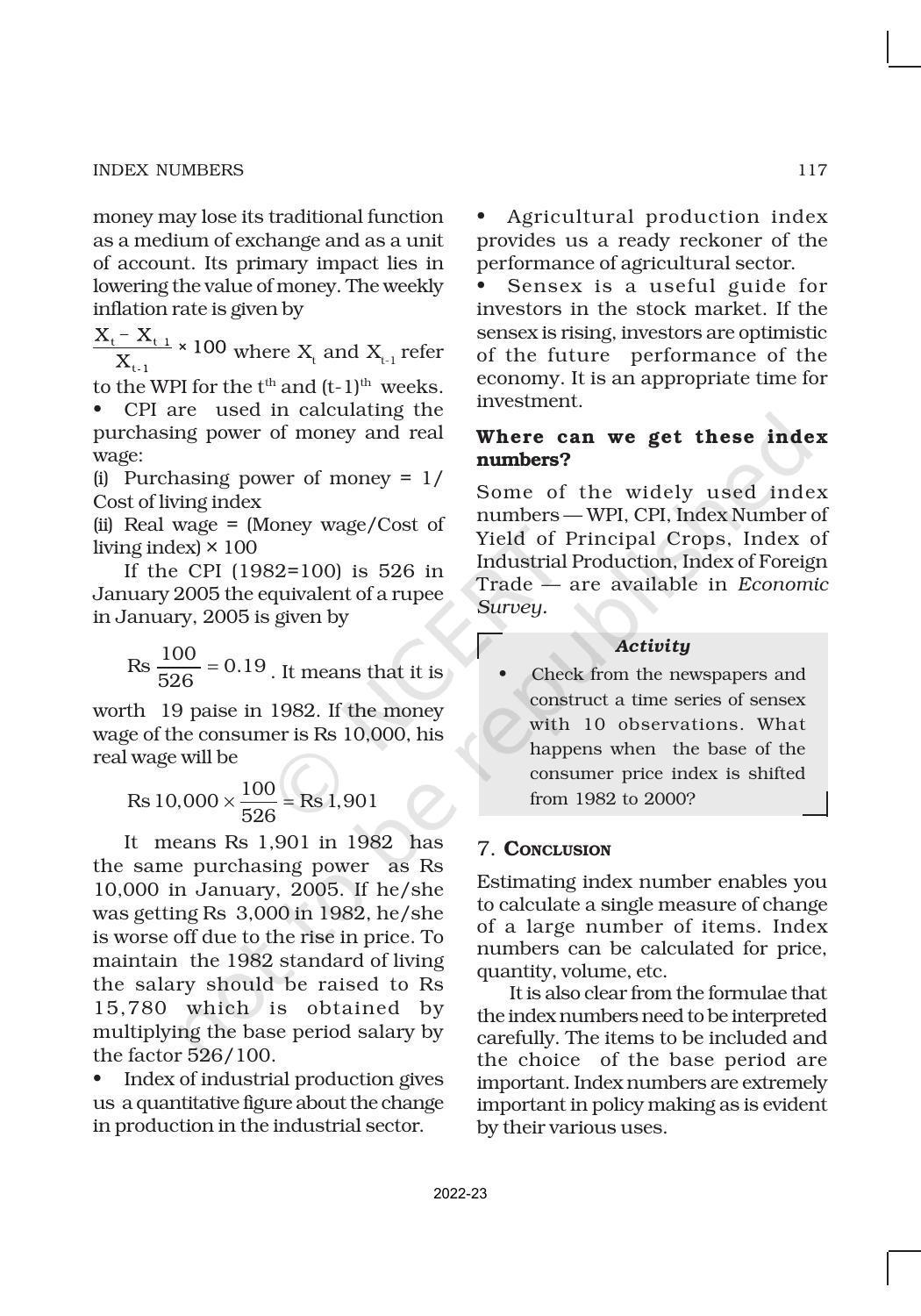 NCERT Book for Class 11 Economics (Statistic Economics) Chapter 8 Index Numbers - Page 11
