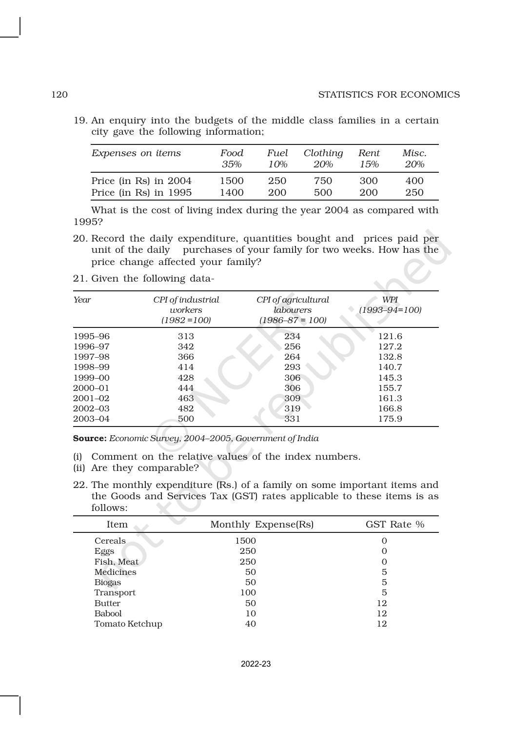 NCERT Book for Class 11 Economics (Statistic Economics) Chapter 8 Index Numbers - Page 14