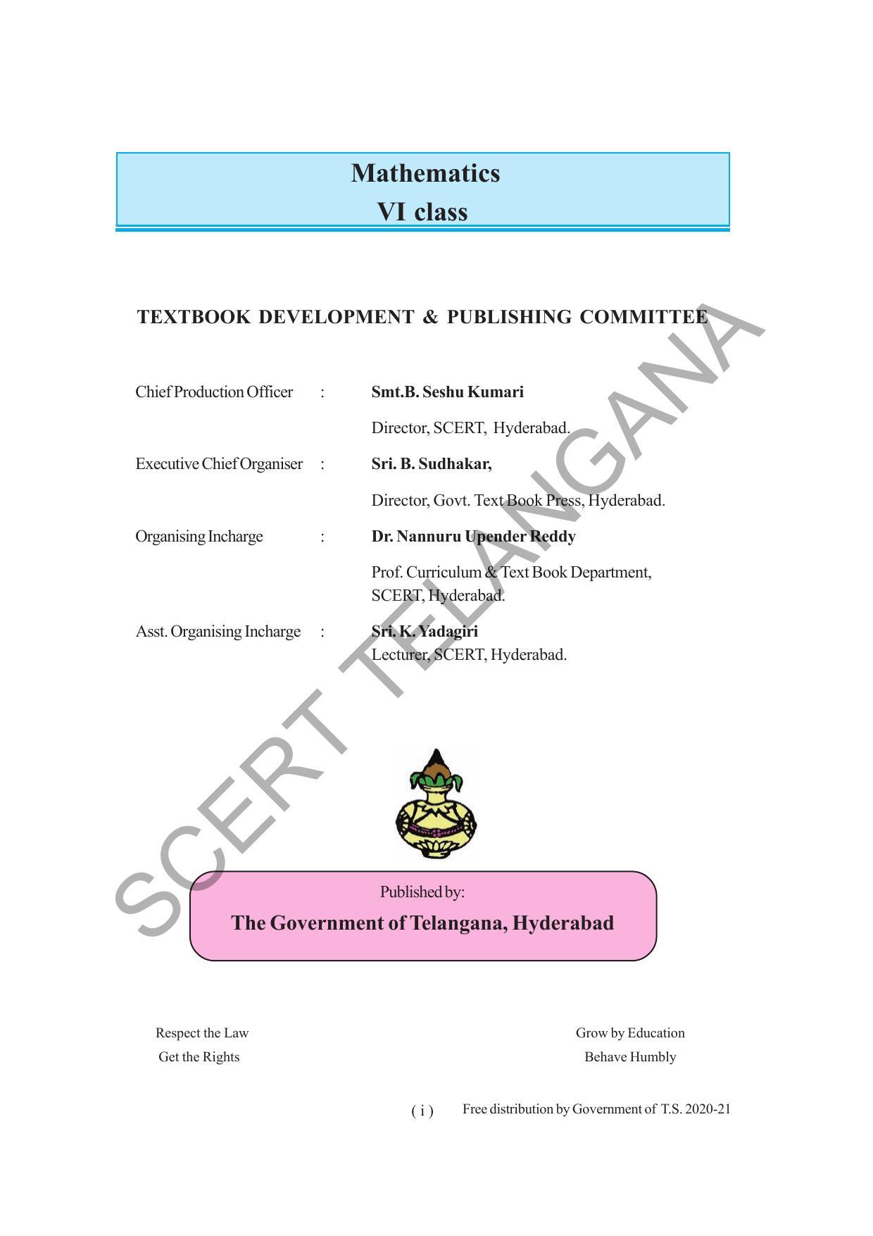 TS SCERT Class 6 Maths (English Medium) Text Book - Page 3