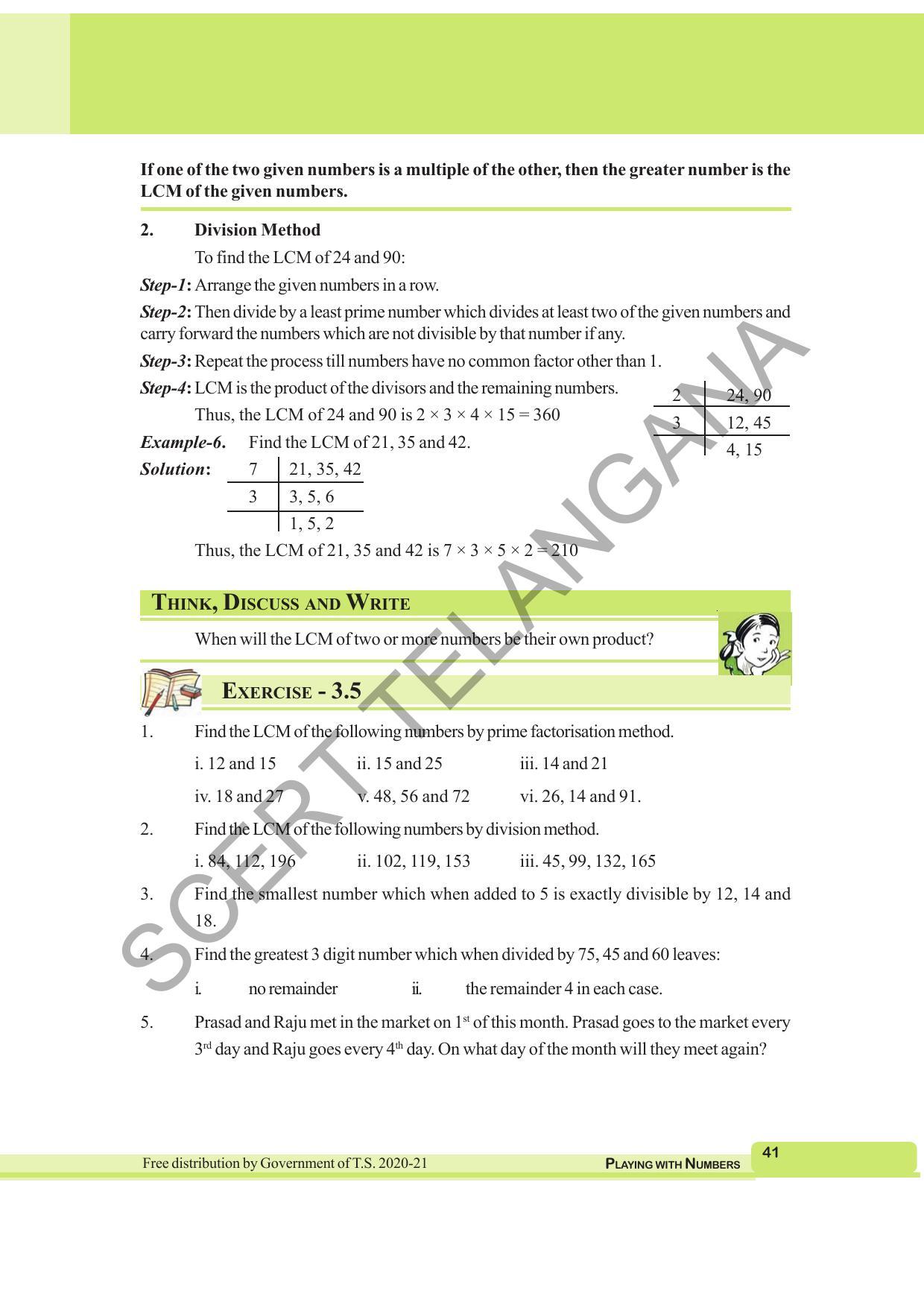 TS SCERT Class 6 Maths (English Medium) Text Book - Page 49