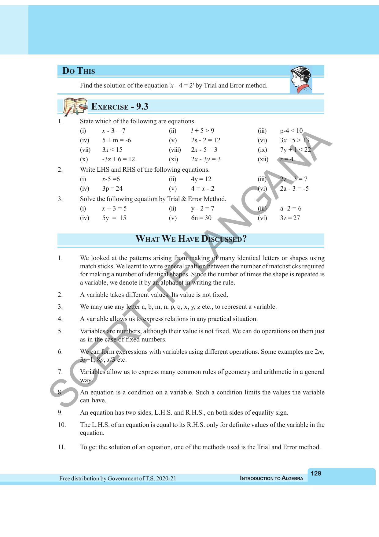 TS SCERT Class 6 Maths (English Medium) Text Book - Page 137