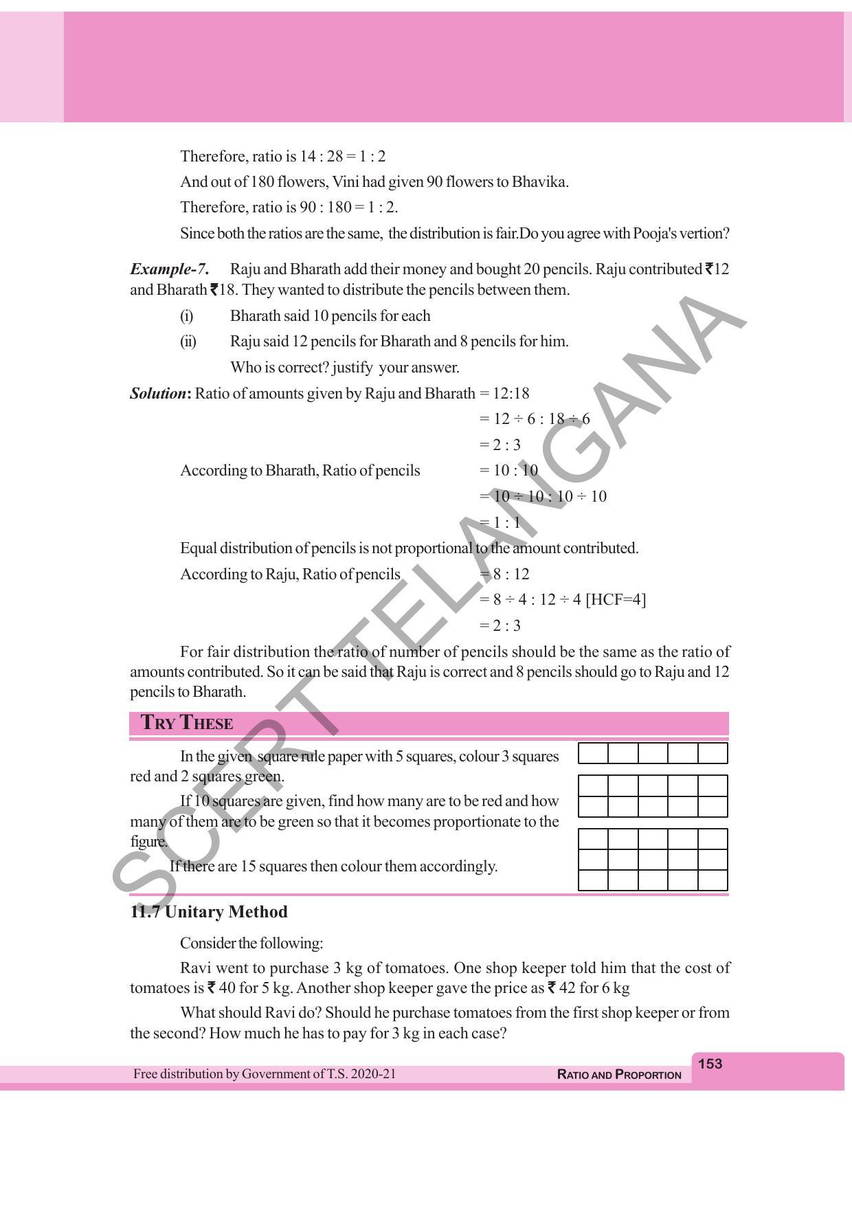 TS SCERT Class 6 Maths (English Medium) Text Book - Page 161