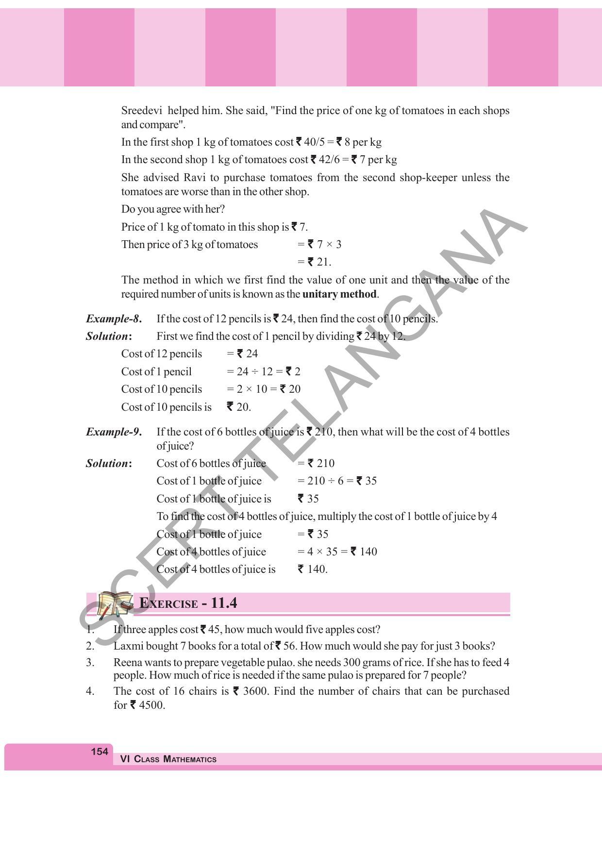 TS SCERT Class 6 Maths (English Medium) Text Book - Page 162