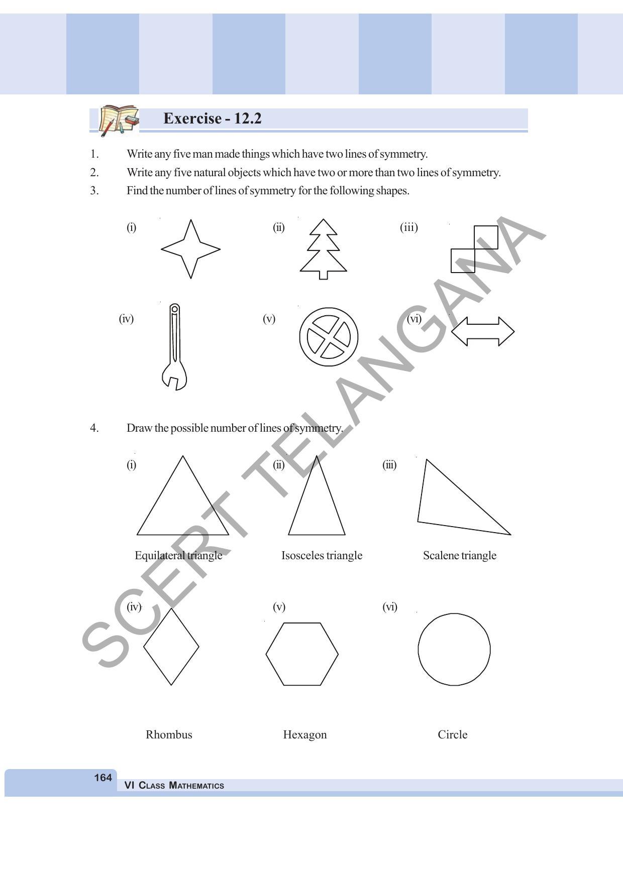 TS SCERT Class 6 Maths (English Medium) Text Book - Page 172