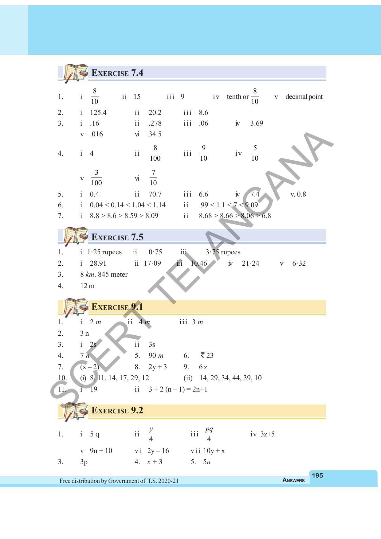 TS SCERT Class 6 Maths (English Medium) Text Book - Page 203