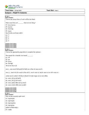CUET (PG) 2022: PGQP-74 Vedanta (10-09-2022) Question Paper