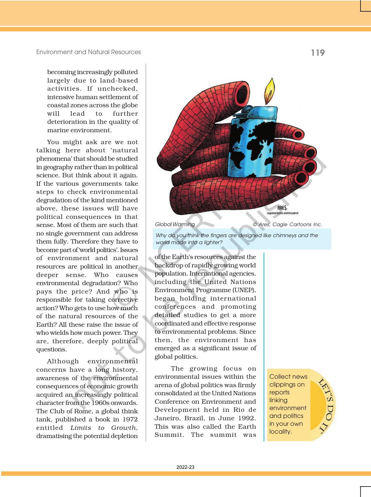 NCERT Book for Class 12 Political Science Chapter 8 Environment and Natural Resources - Page 3