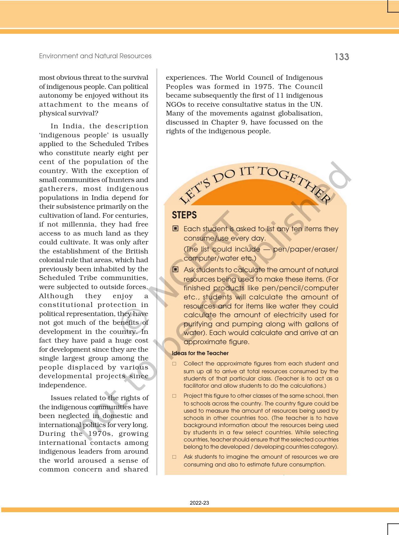 NCERT Book for Class 12 Political Science Chapter 8 Environment and Natural Resources - Page 17