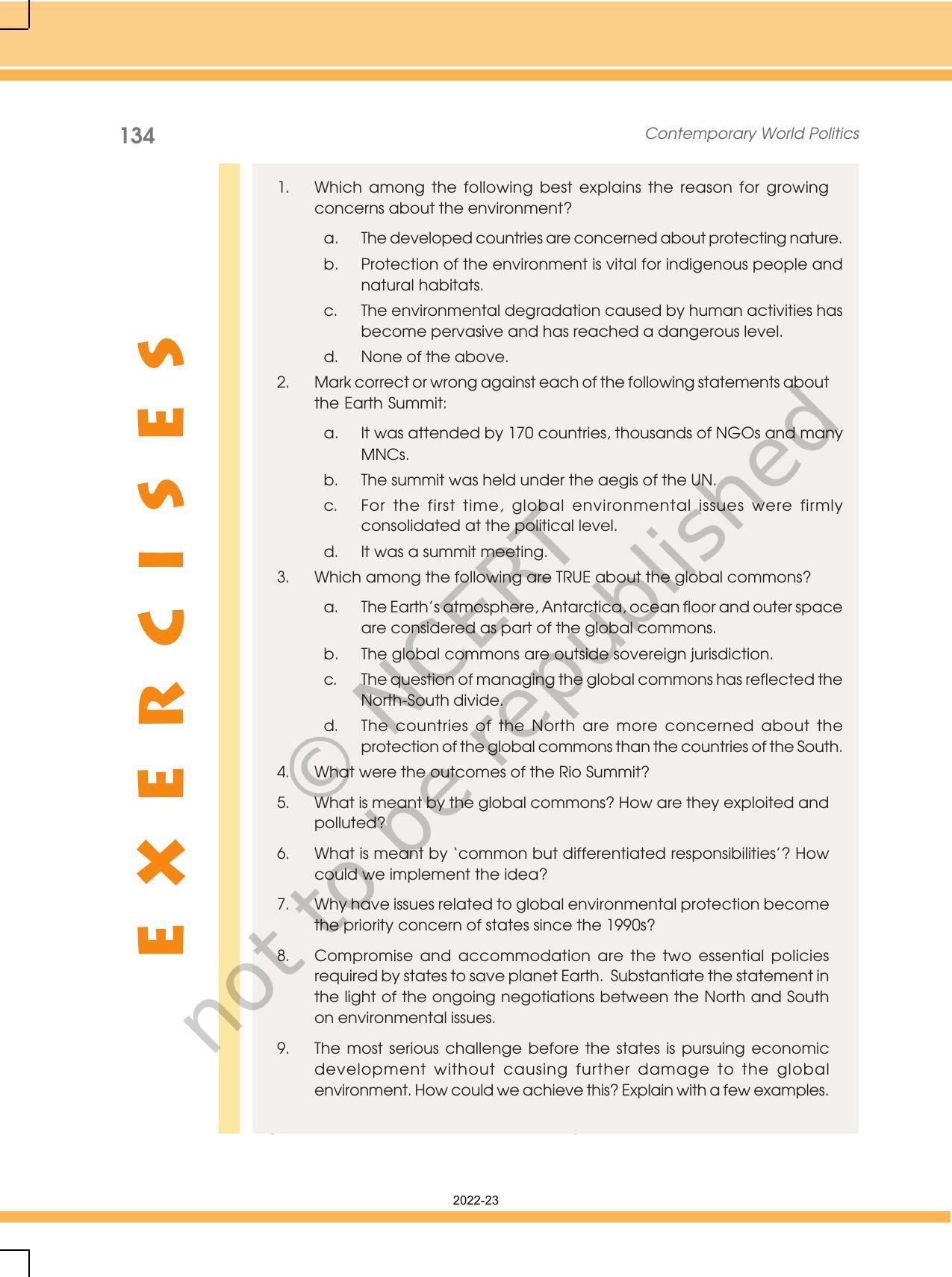 NCERT Book for Class 12 Political Science Chapter 8 Environment and Natural Resources - Page 18