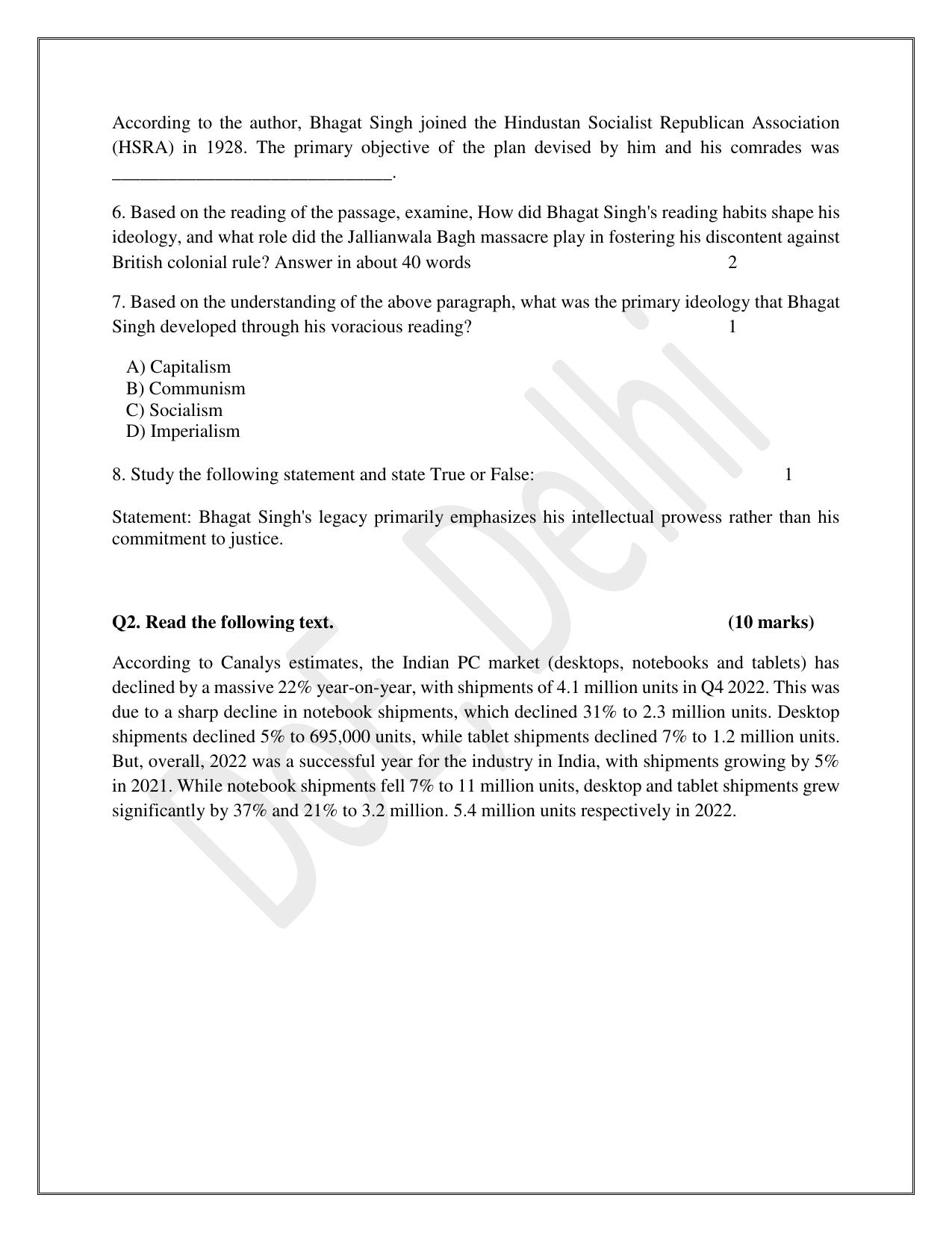 Edudel Class 9 English Practice Papers-2 (2023-24) - Page 3