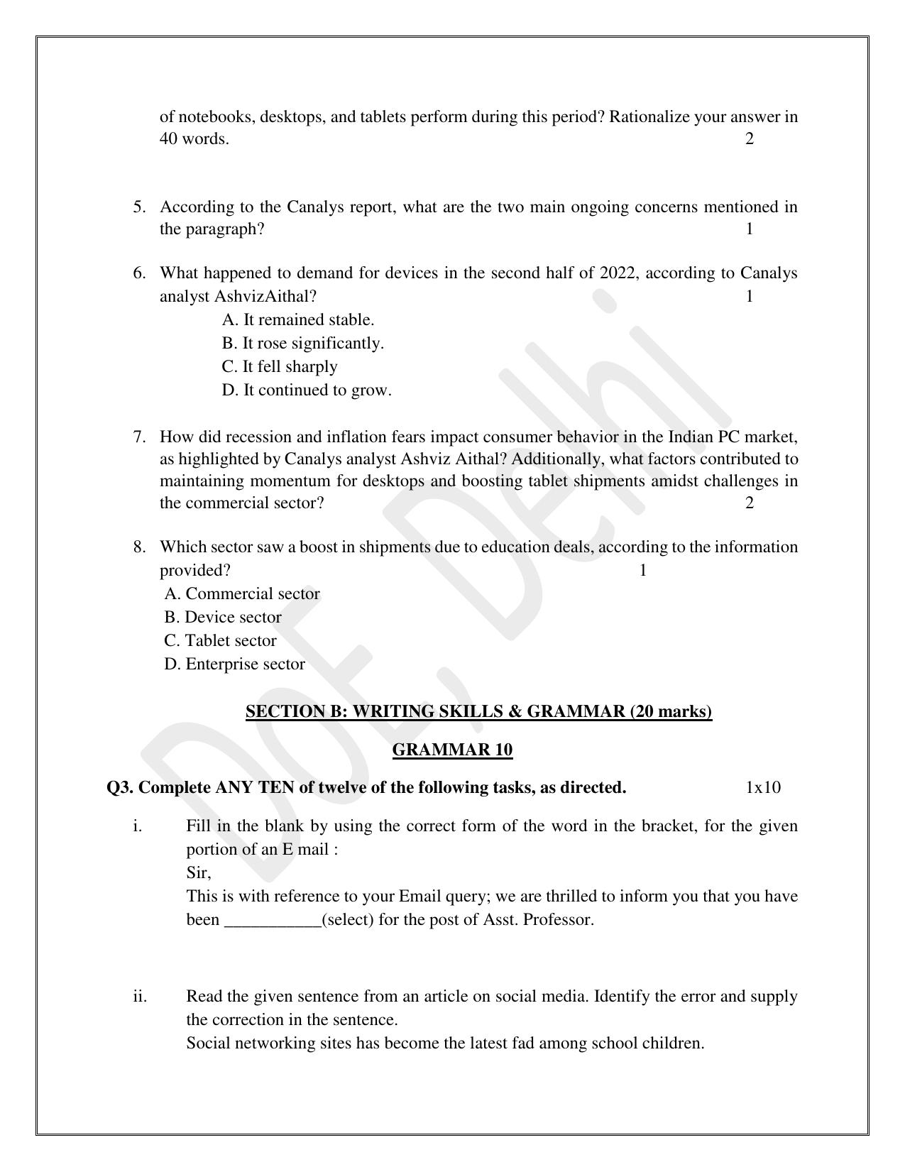Edudel Class 9 English Practice Papers-2 (2023-24) - Page 5