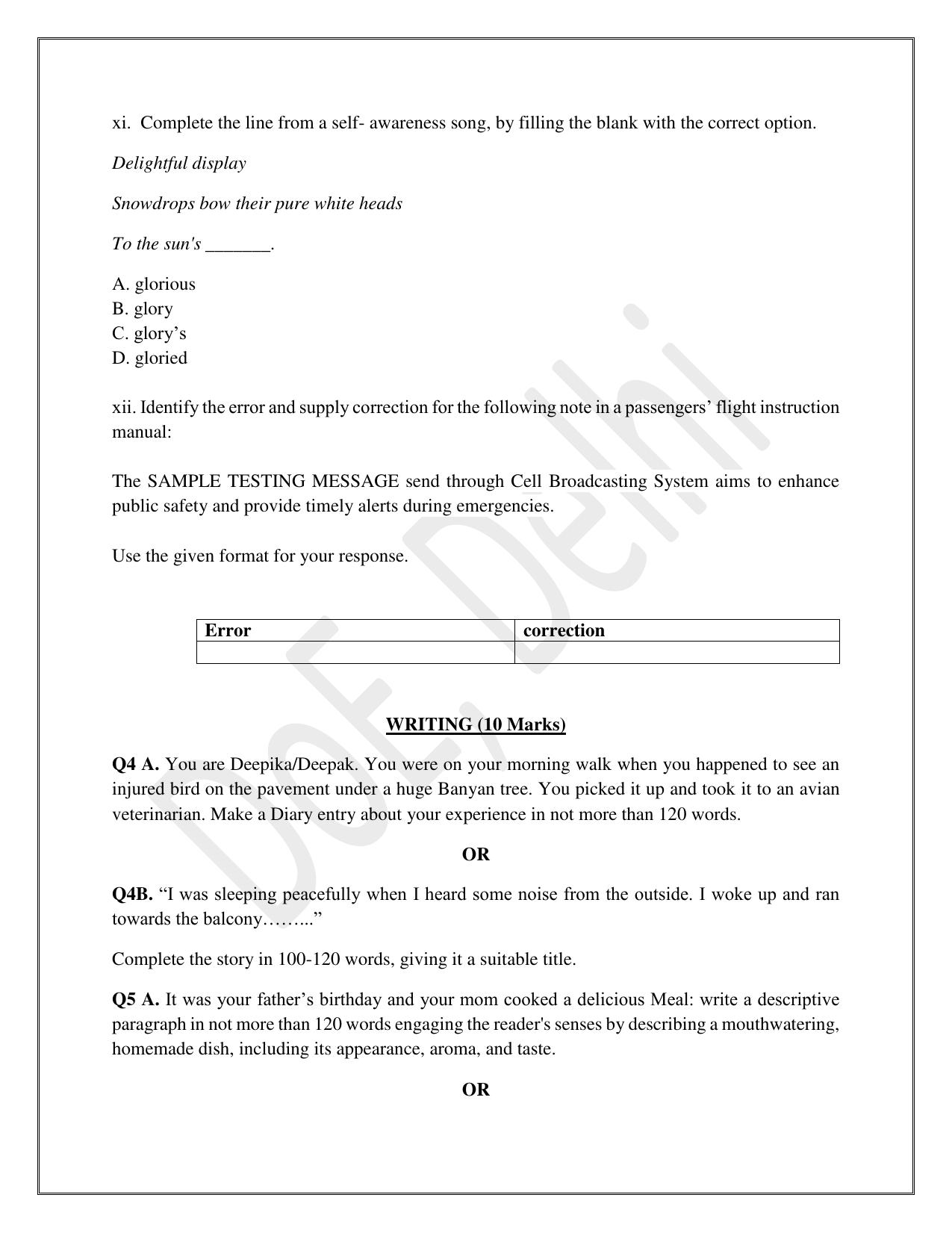 Edudel Class 9 English Practice Papers-2 (2023-24) - Page 8