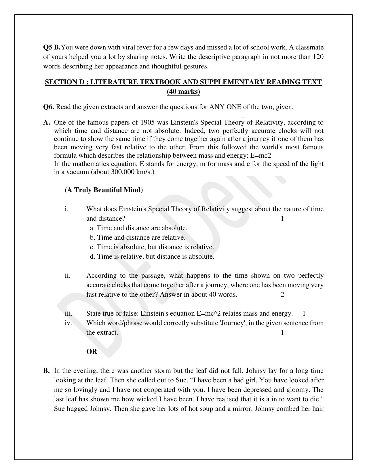 Edudel Class 9 English Practice Papers-2 (2023-24) - Page 9