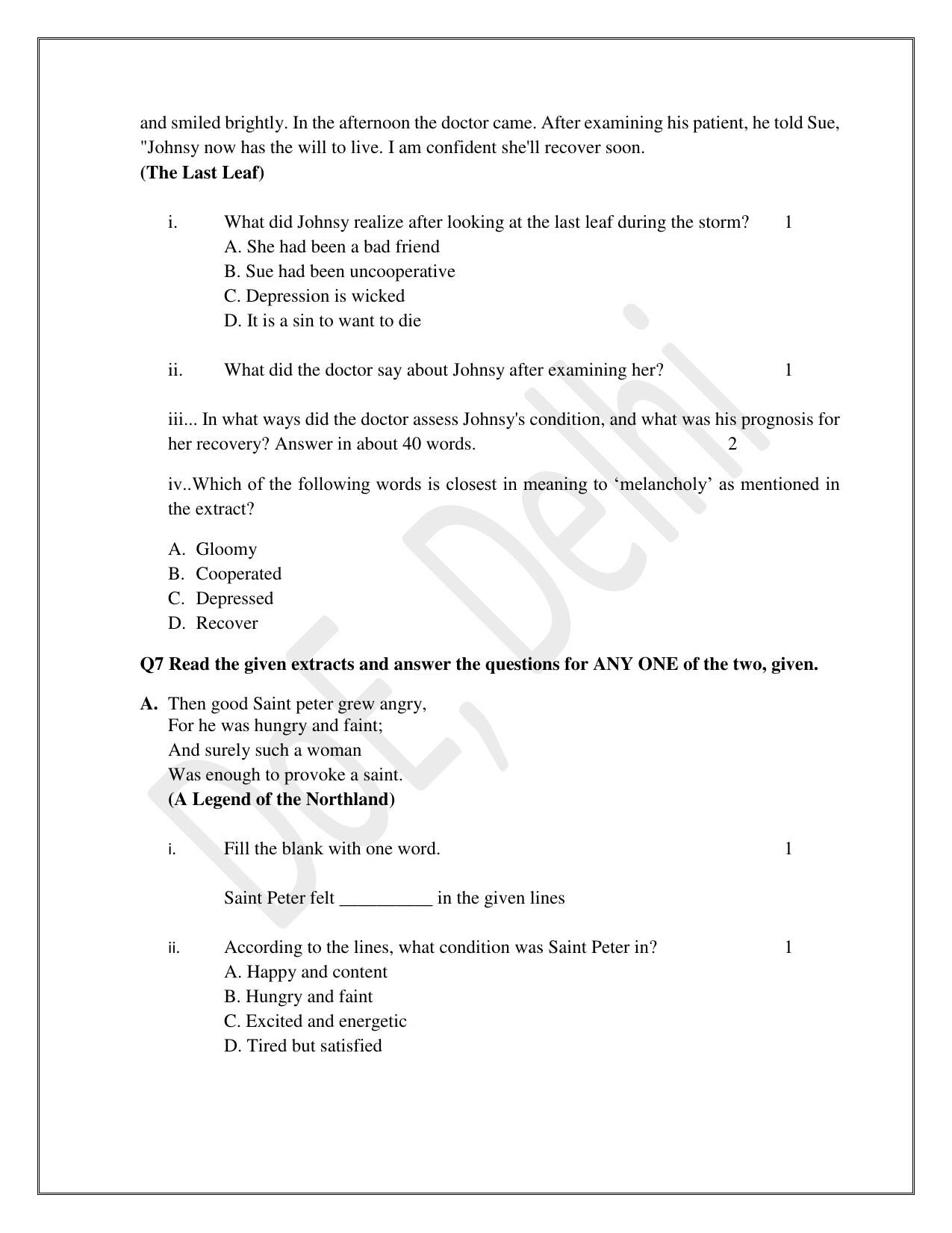 Edudel Class 9 English Practice Papers-2 (2023-24) - Page 10