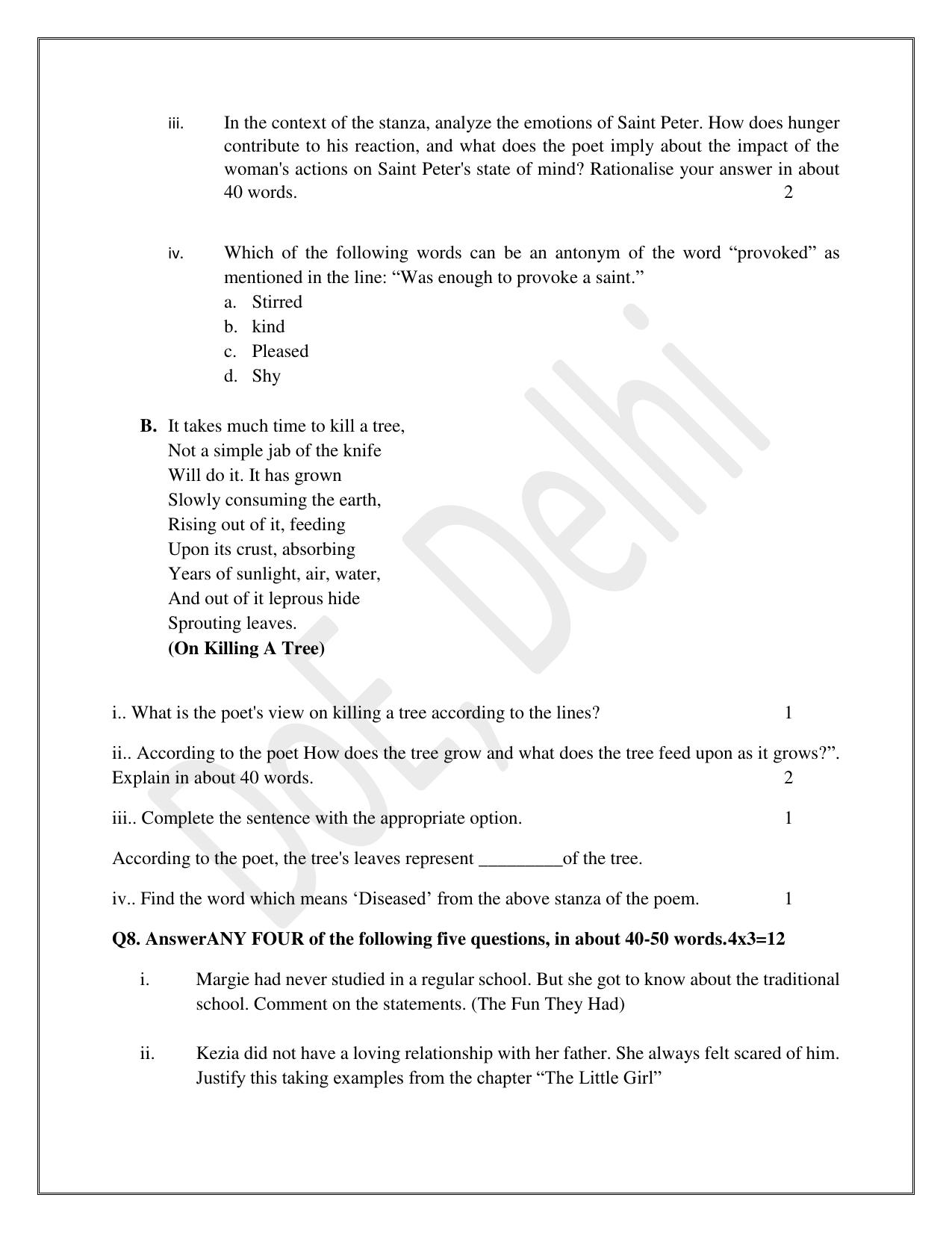 Edudel Class 9 English Practice Papers-2 (2023-24) - Page 11