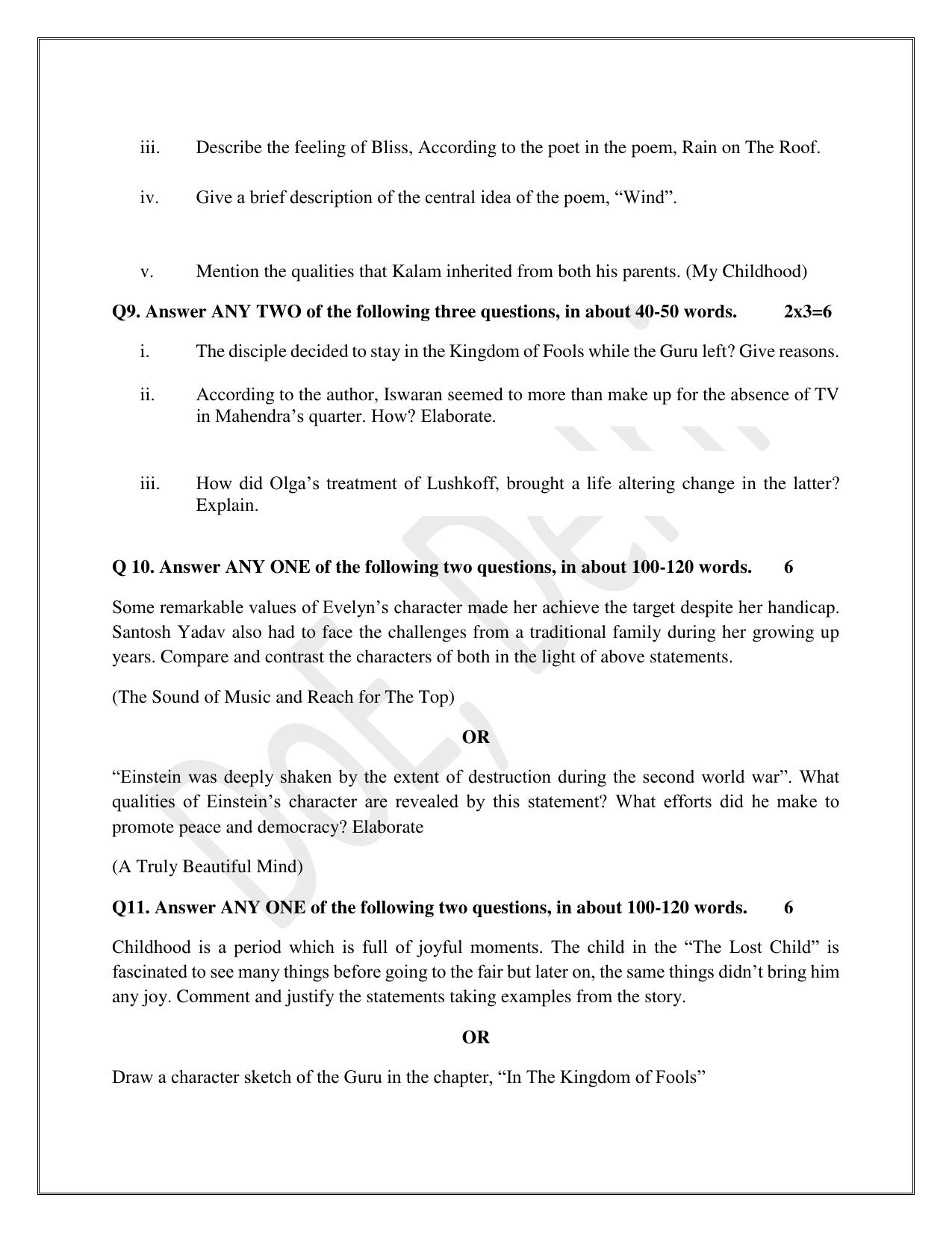 Edudel Class 9 English Practice Papers-2 (2023-24) - Page 12