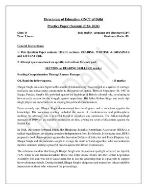 Edudel Class 9 English Practice Papers-2 (2023-24)