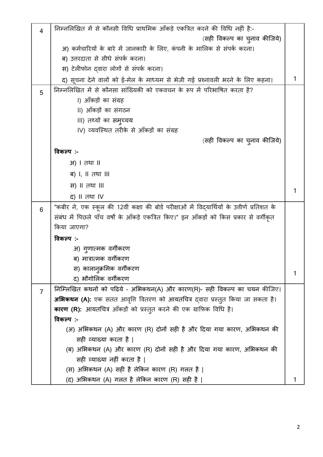 Edudel Class 11 Economics (Hindi) Practice Papers-2 (2023-24) - Page 2