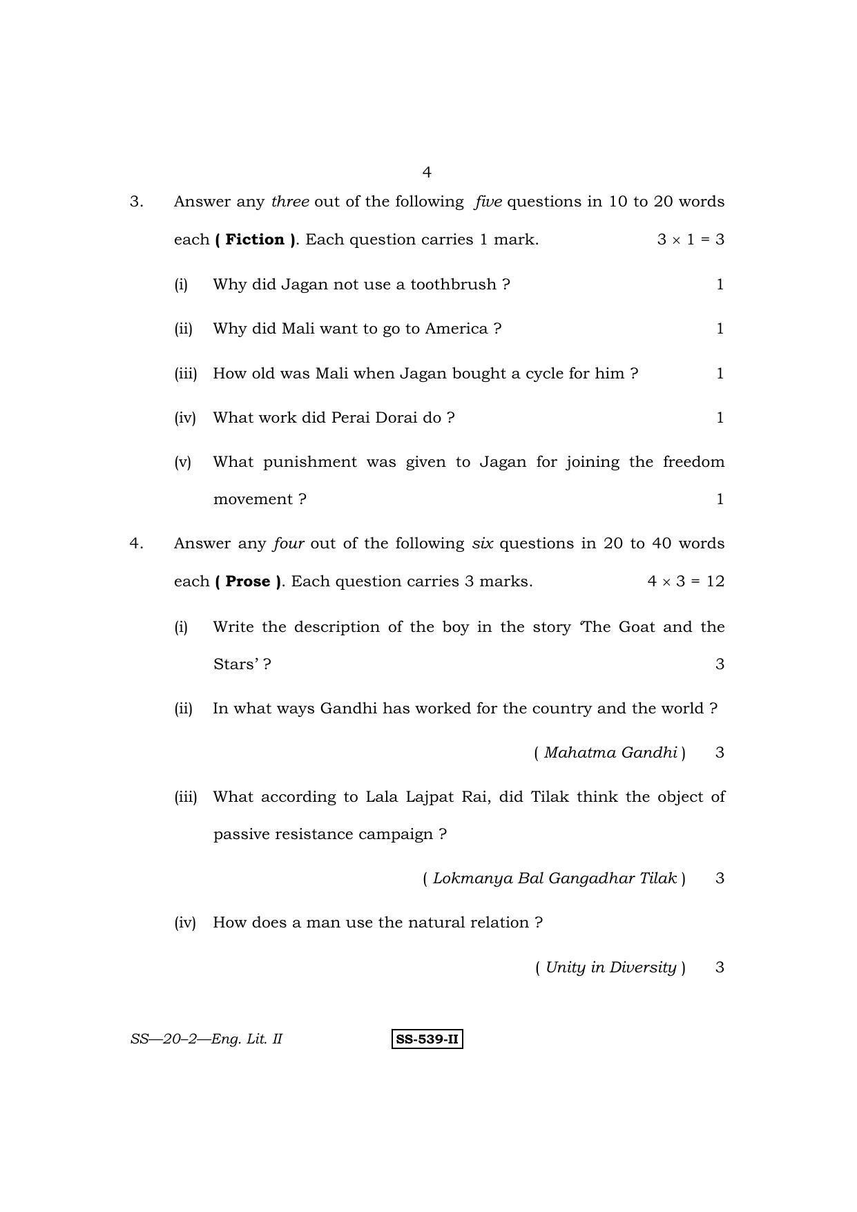 Class 12 2011 English Literature II RBSE Question Paper - Page 4