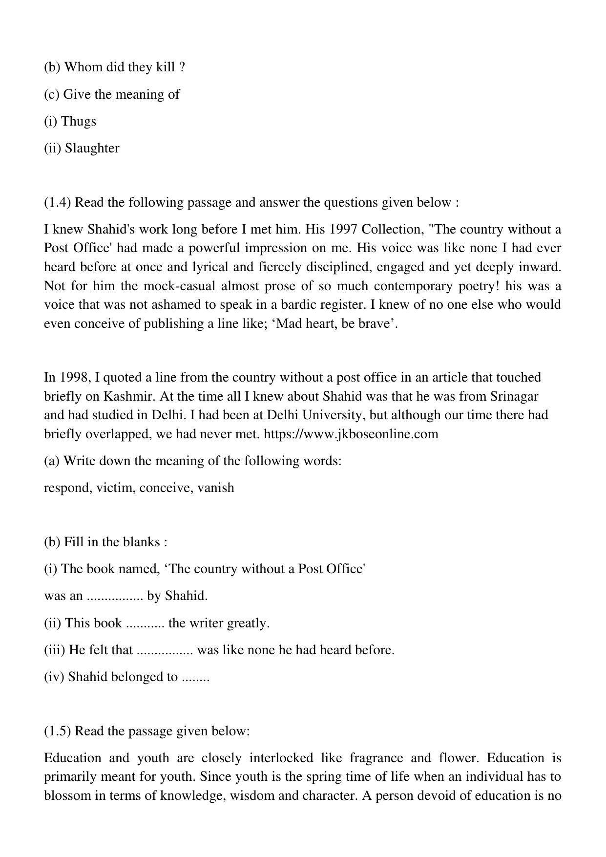 JKBOSE Class 12 English Question Papers 2017 (12500-Y) - Page 3