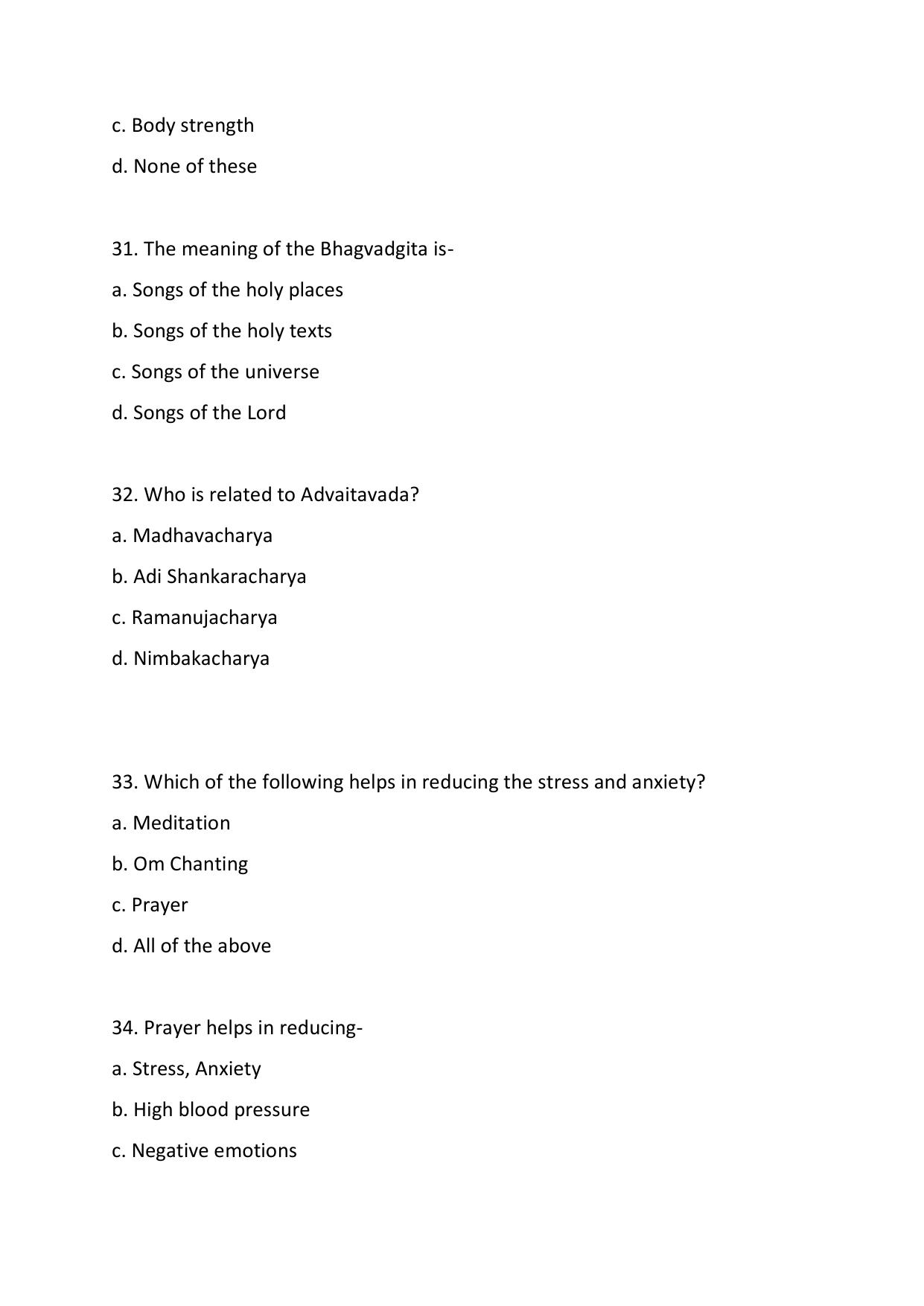 Odisha CPET 2021 YOGA & NATUROPATHY Question Paper - Page 8