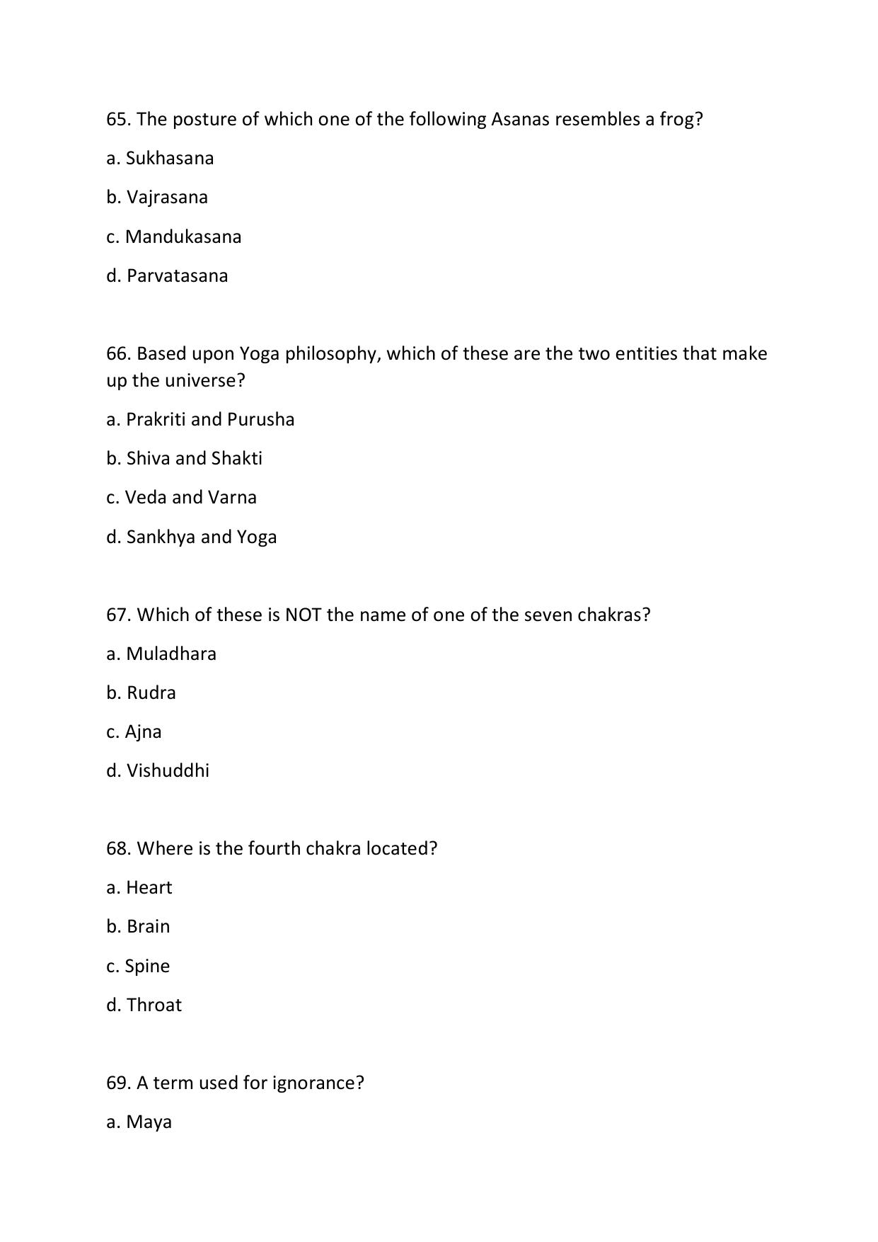 Odisha CPET 2021 YOGA & NATUROPATHY Question Paper - Page 16