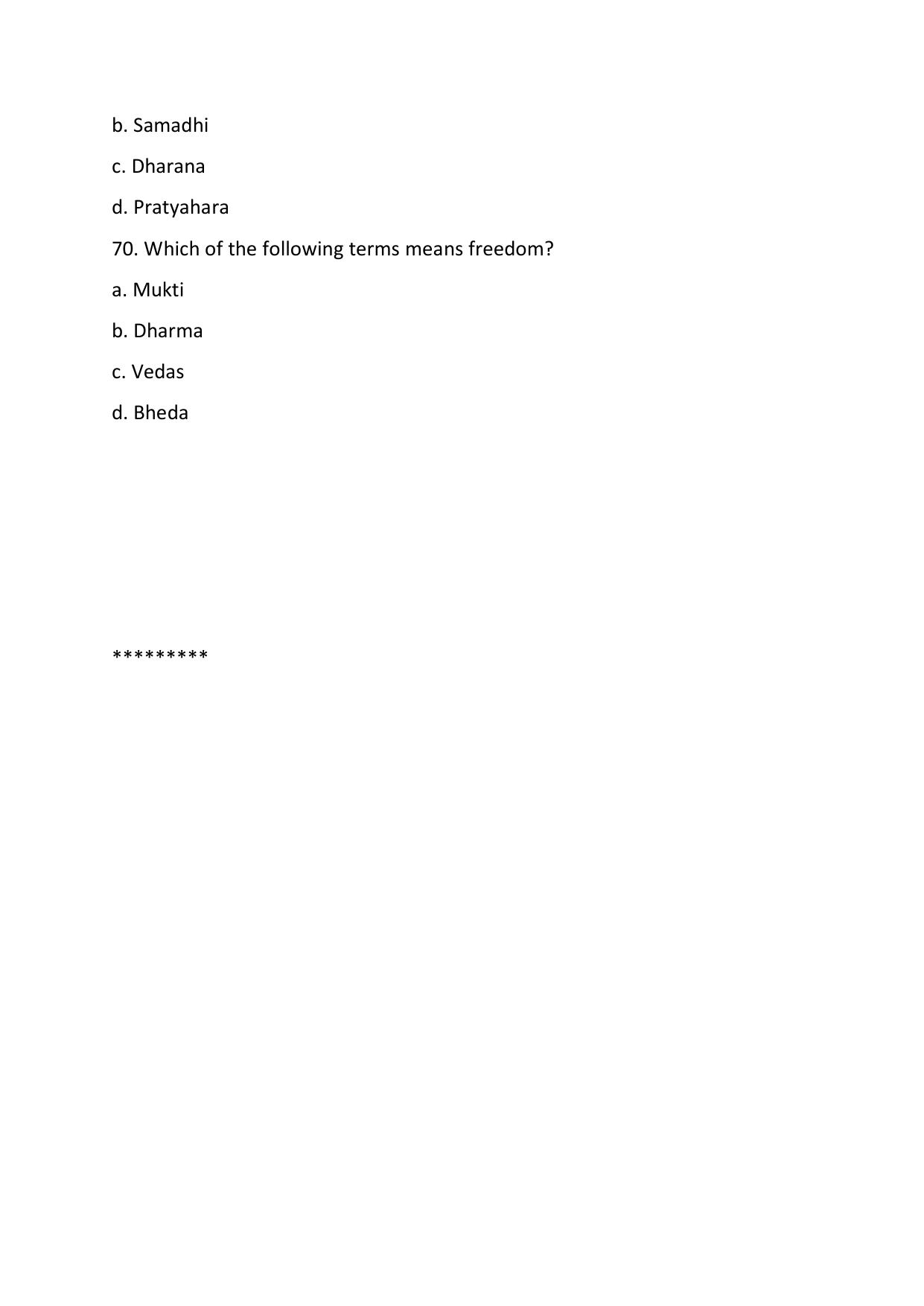 Odisha CPET 2021 YOGA & NATUROPATHY Question Paper - Page 17