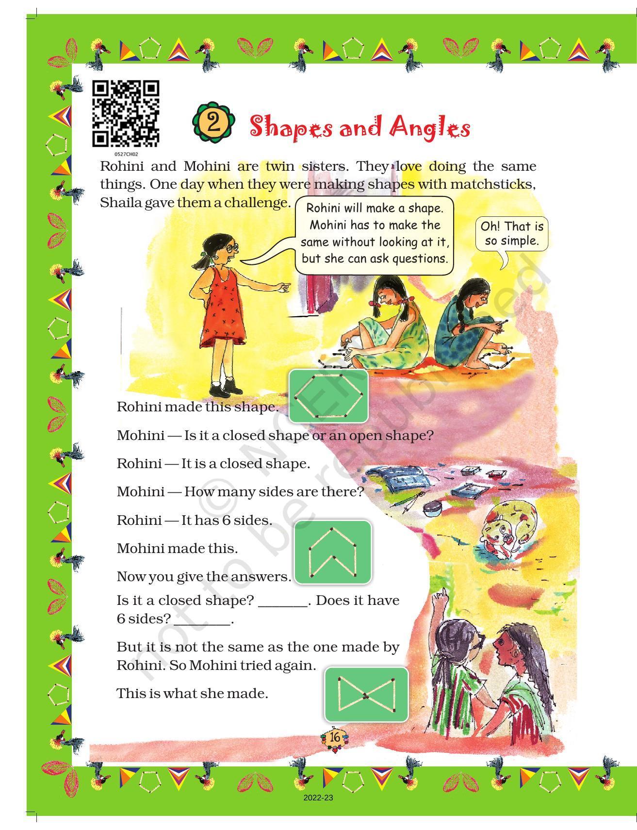 NCERT Book for Class 5 Maths Chapter 2 Shapes and Angles - Page 1