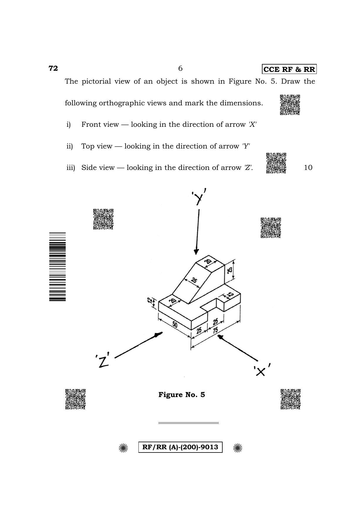 Karnataka SSLC Engineering Graphics Question Paper 2022 (A Version) - Page 6