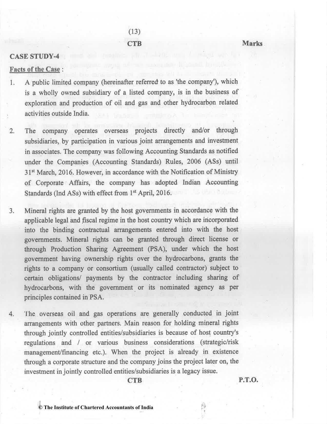 CA Final May 2022 Question Paper - Paper 6F – Multidisciplinary Case Study - Page 13