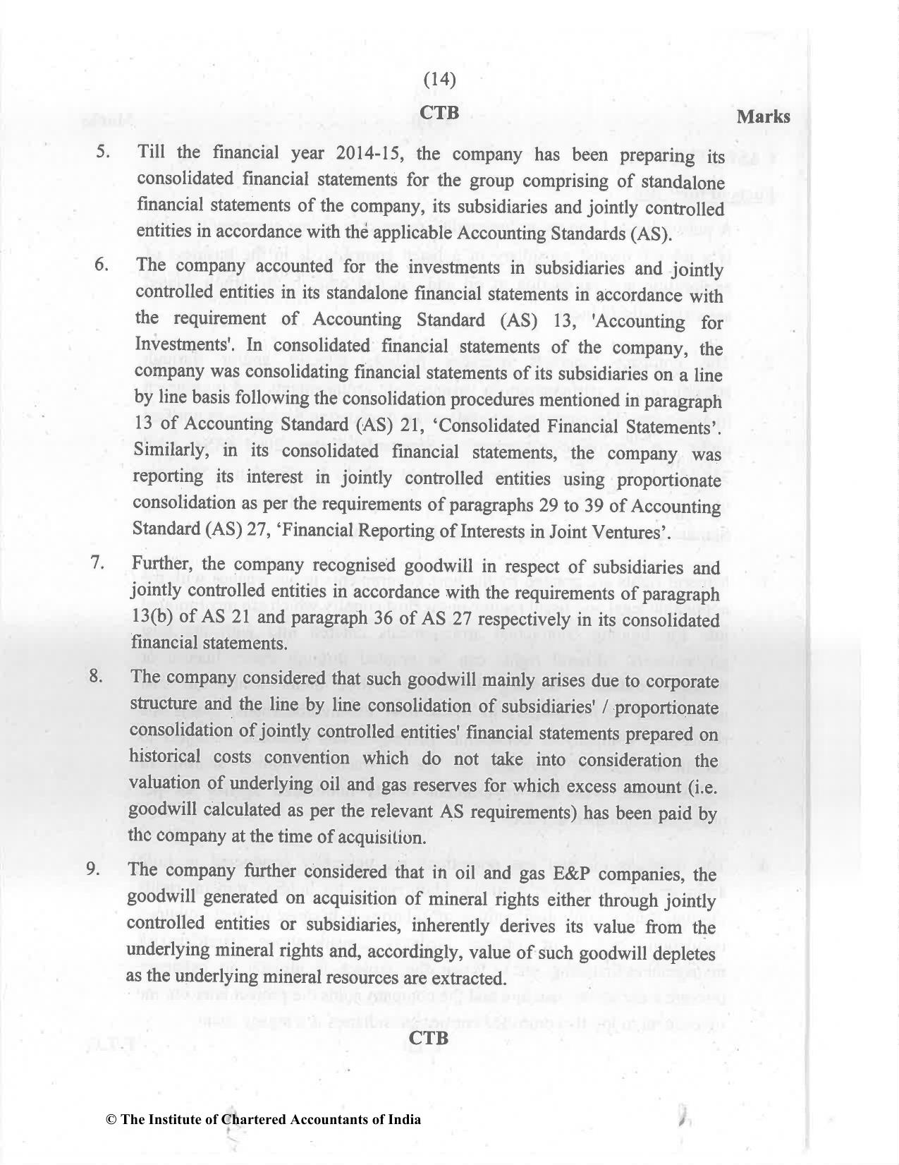 CA Final May 2022 Question Paper - Paper 6F – Multidisciplinary Case Study - Page 14