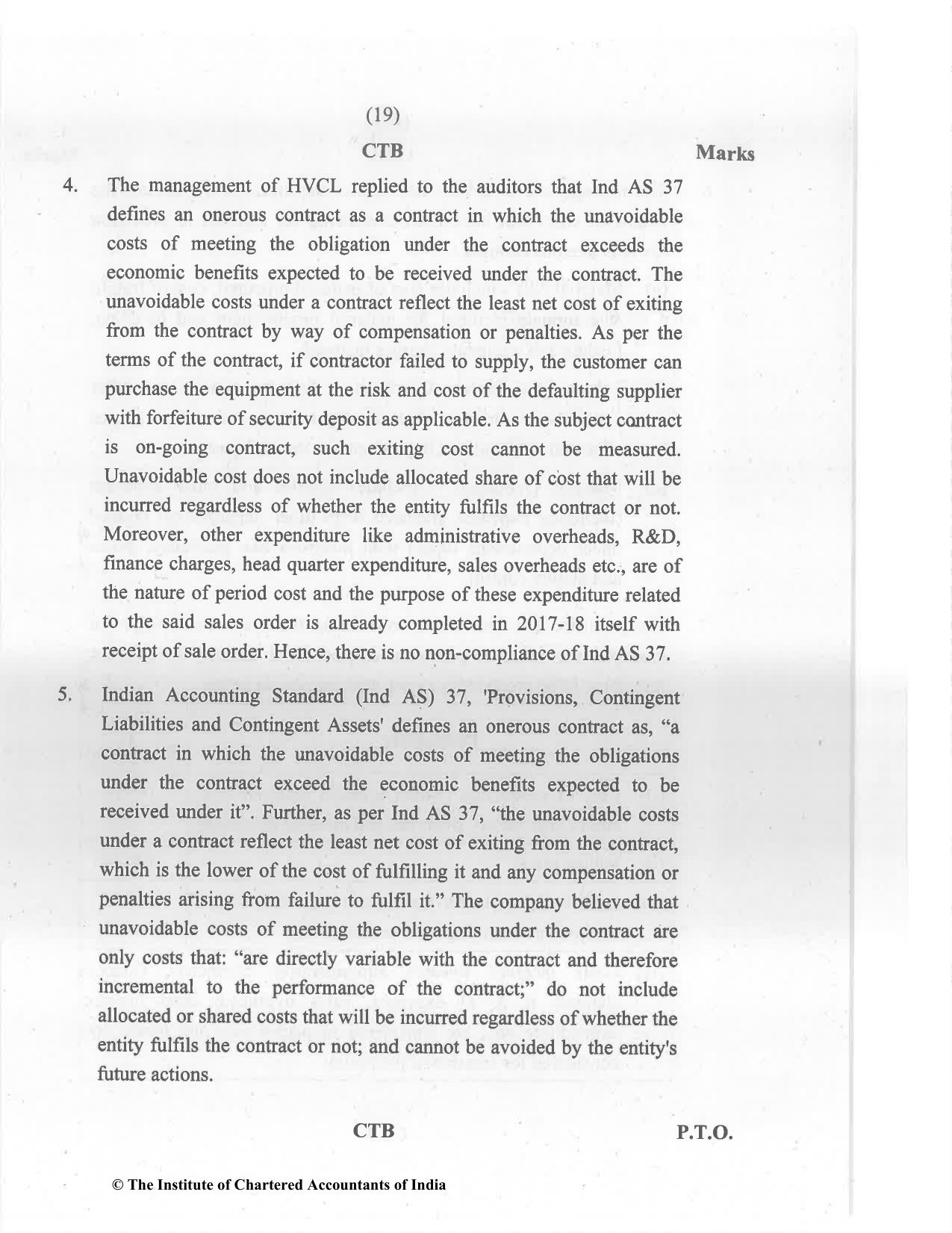 CA Final May 2022 Question Paper - Paper 6F – Multidisciplinary Case Study - Page 19