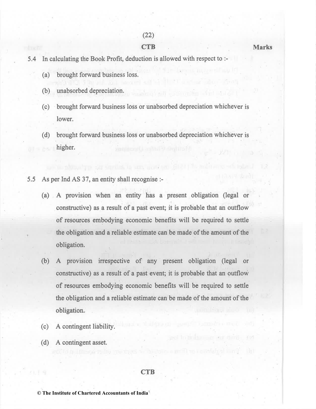 CA Final May 2022 Question Paper - Paper 6F – Multidisciplinary Case Study - Page 22
