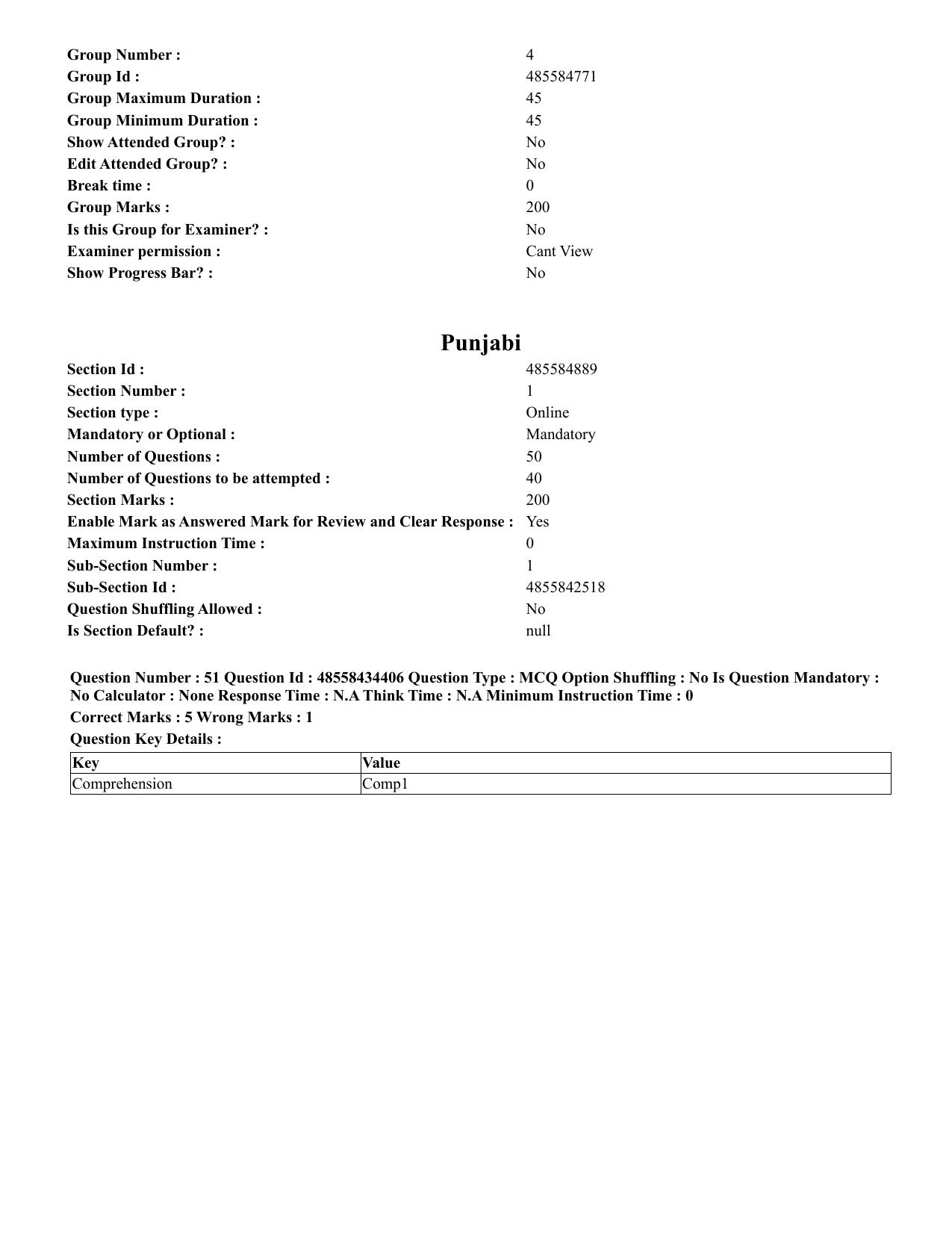 CUET 2023 English Punjabi Shift 3 Question Paper - 18 June 2023 - Page 36