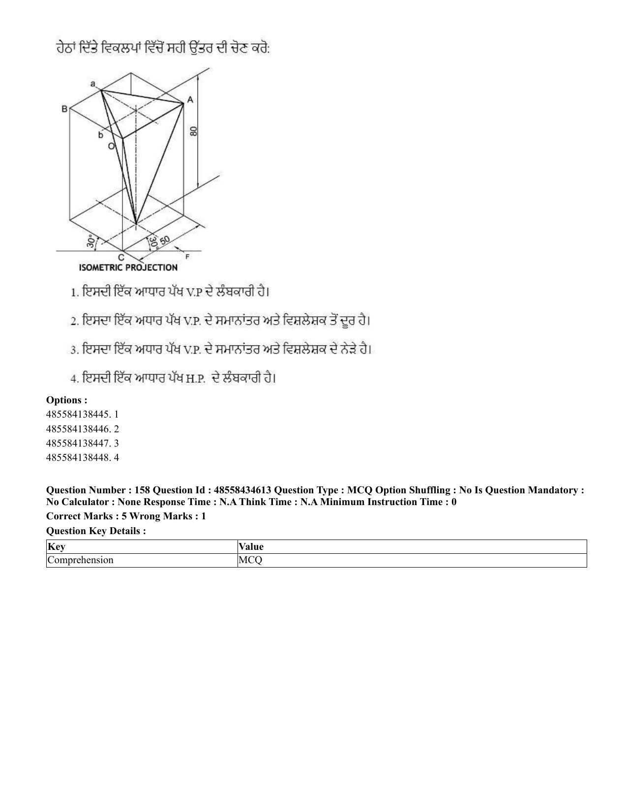 CUET 2023 English Punjabi Shift 3 Question Paper - 18 June 2023 - Page 134