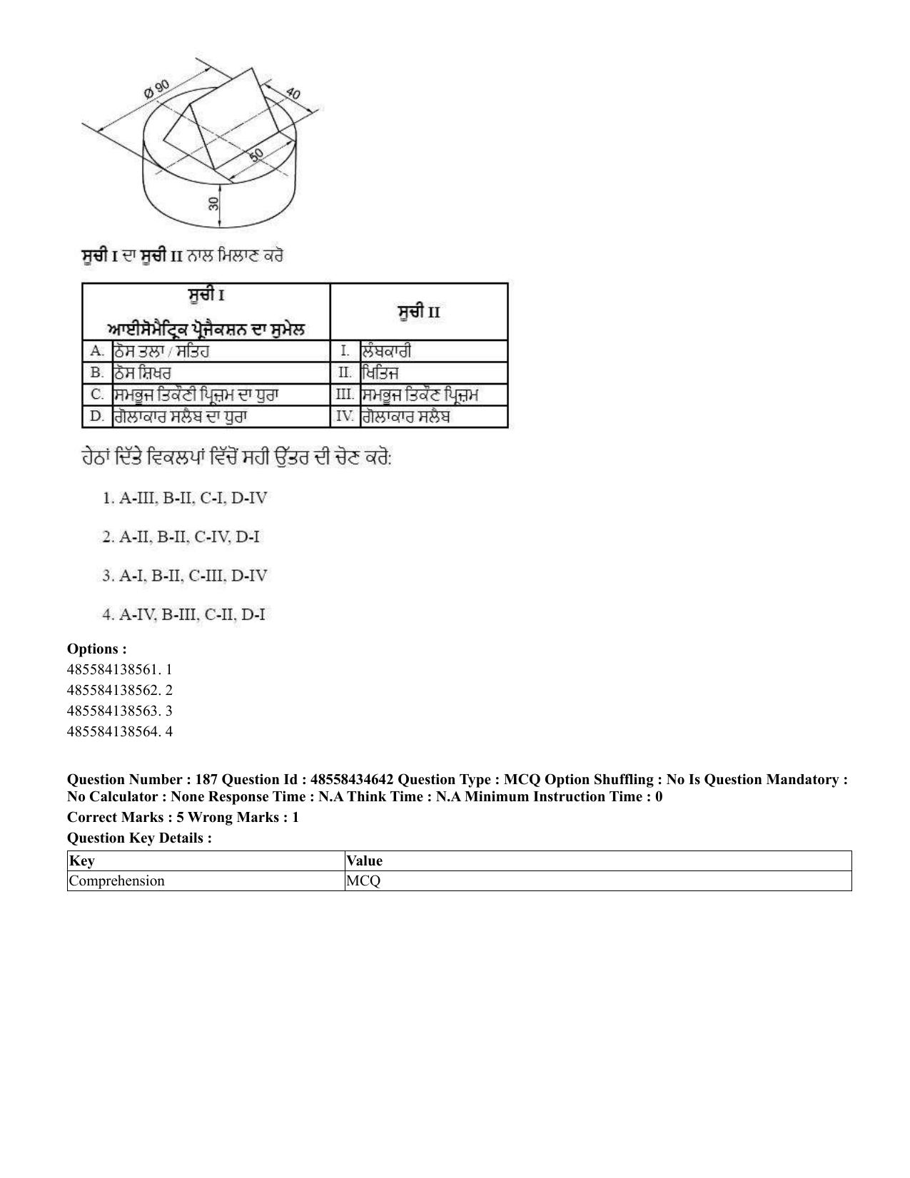 CUET 2023 English Punjabi Shift 3 Question Paper - 18 June 2023 - Page 171