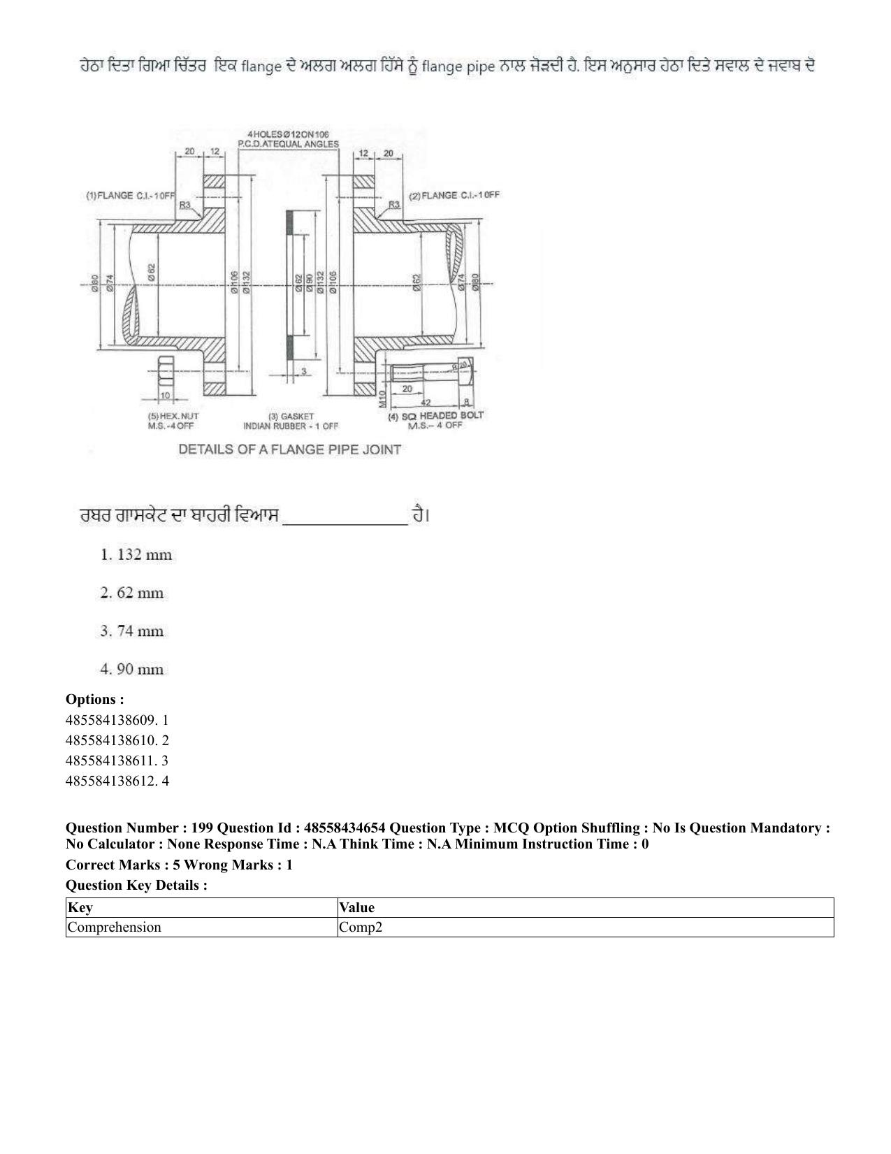 CUET 2023 English Punjabi Shift 3 Question Paper - 18 June 2023 - Page 193