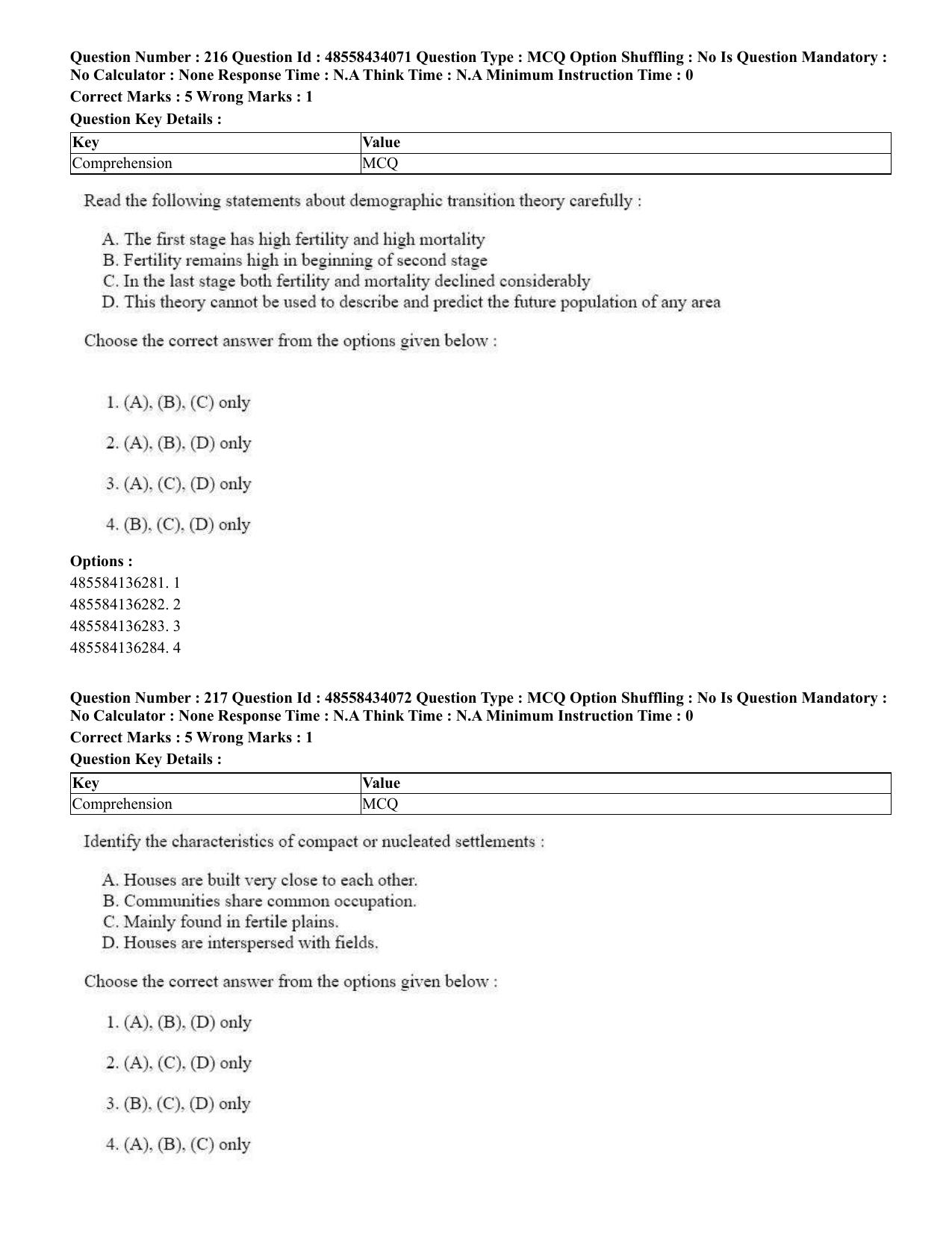 CUET 2023 English Punjabi Shift 3 Question Paper - 18 June 2023 - Page 206