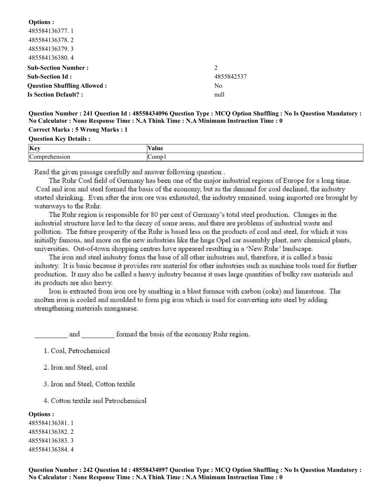 CUET 2023 English Punjabi Shift 3 Question Paper - 18 June 2023 - Page 220