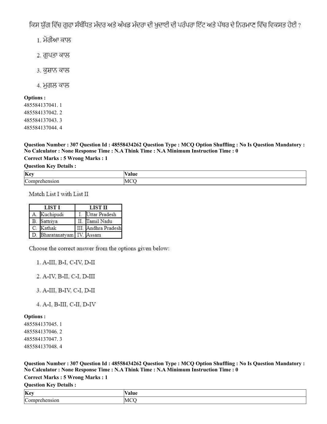 CUET 2023 English Punjabi Shift 3 Question Paper - 18 June 2023 - Page 263